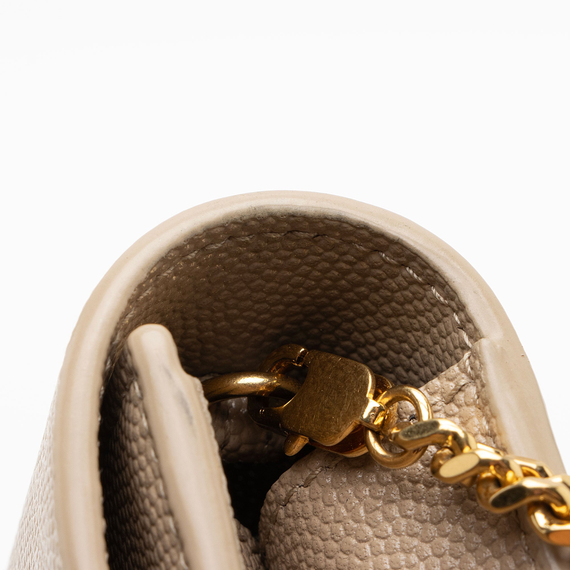Saint Laurent Grain De Poudre Monogram Uptown Chain Wallet