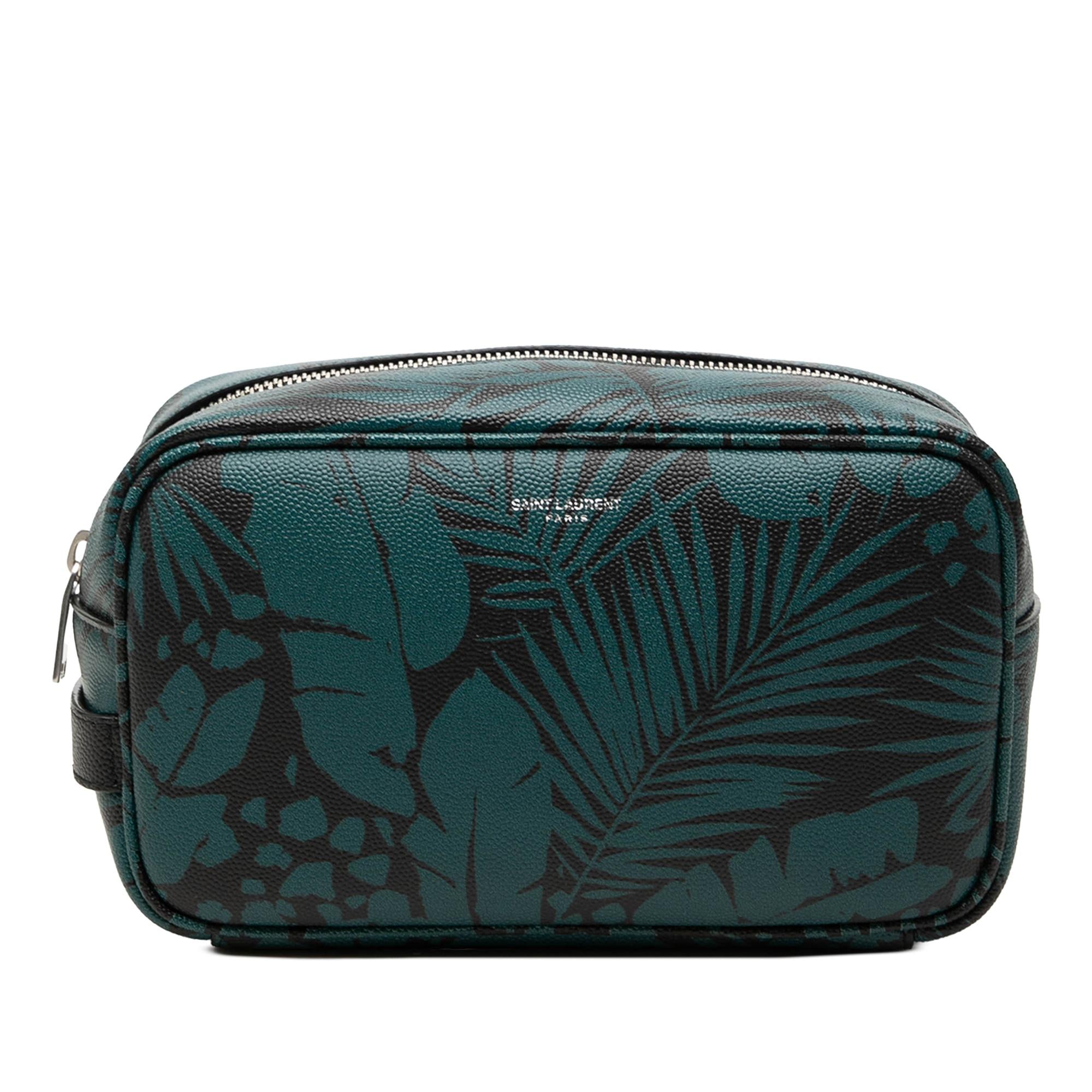 Saint Laurent Grain De Poudre Tropical Palm Pouch