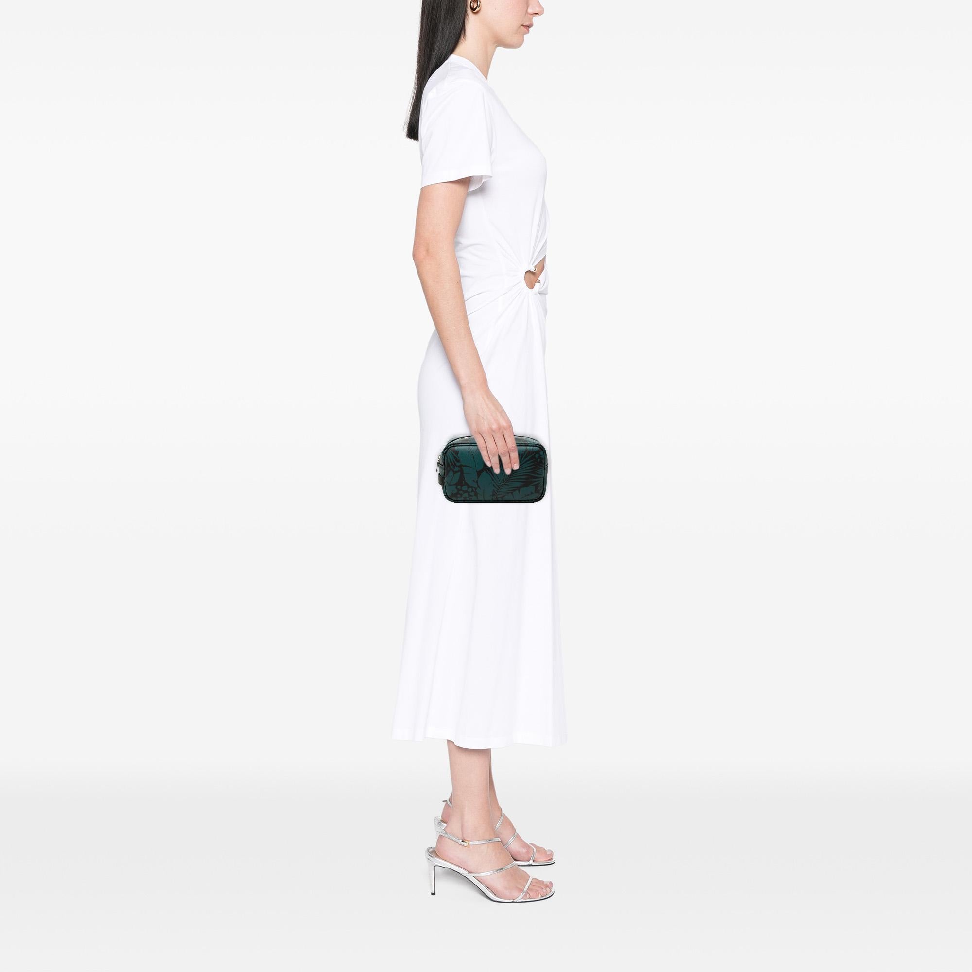 Saint Laurent Grain De Poudre Tropical Palm Pouch