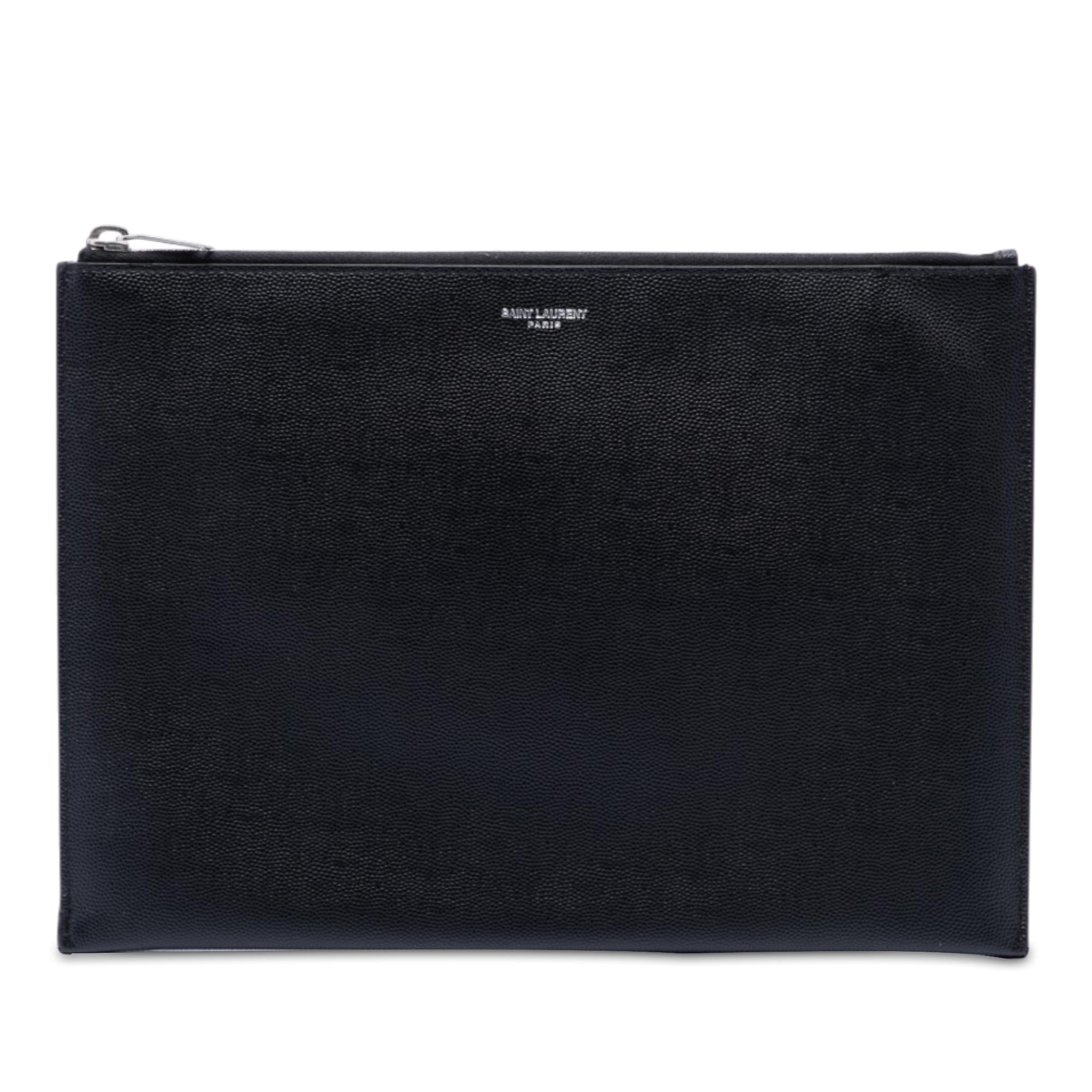 Saint Laurent Grain De Poudre Zip Clutch