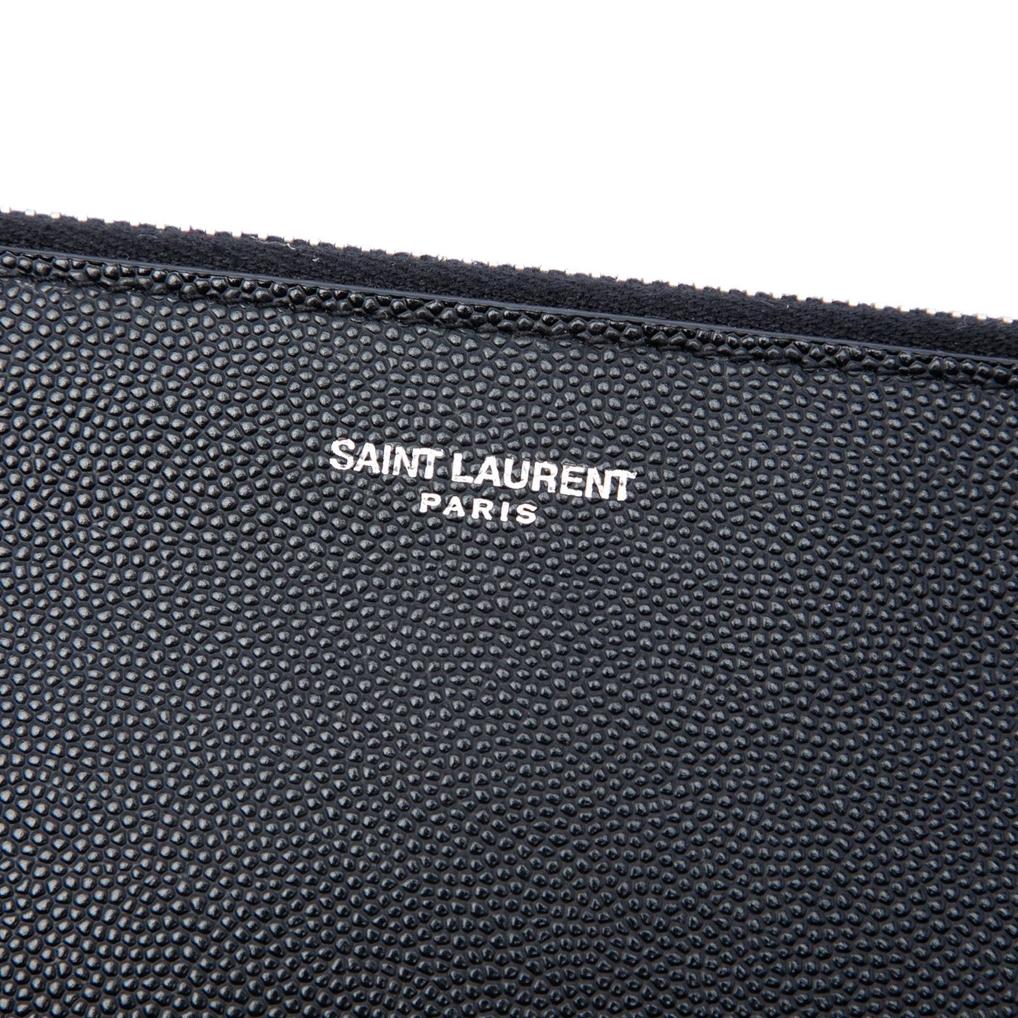 Saint Laurent Grain De Poudre Zip Clutch