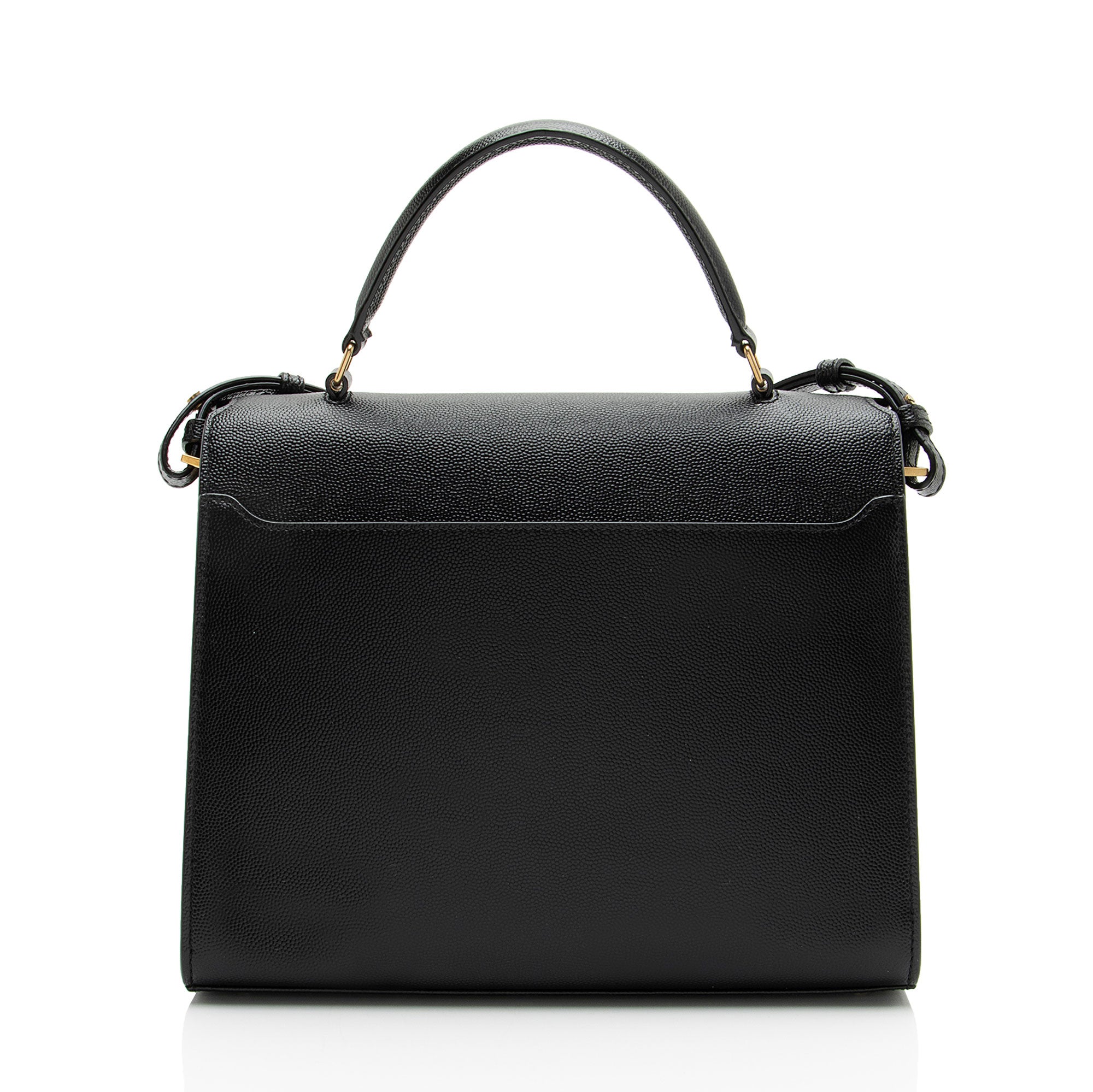Saint Laurent Grain de Poudre Monogram Cassandra Medium Top Handle