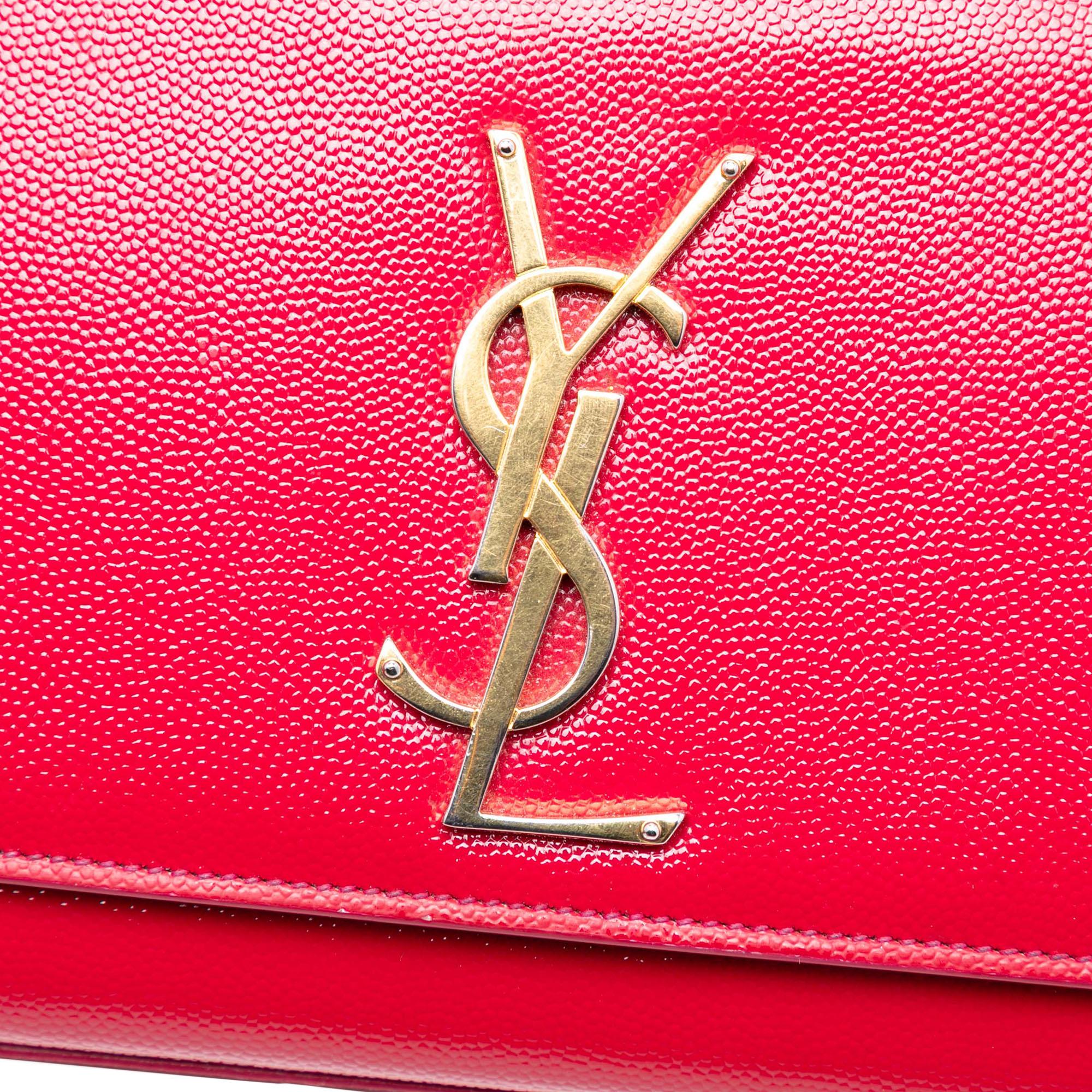 Saint Laurent Grain de Poudre Monogram Cassandre Clutch