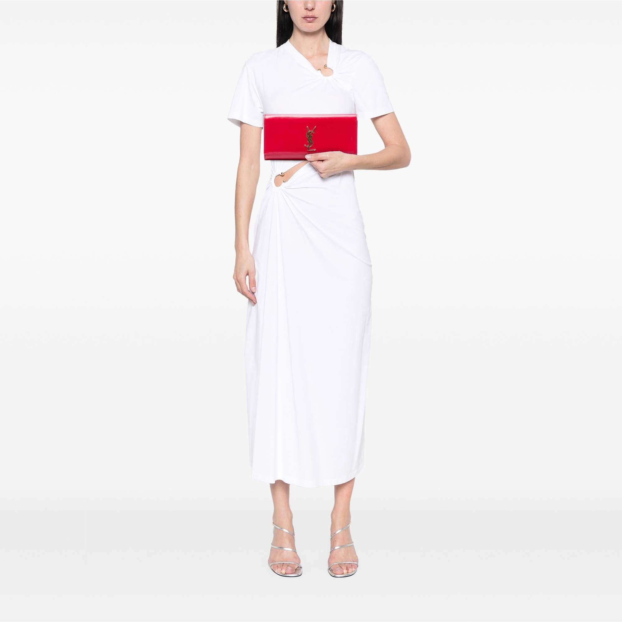 Saint Laurent Grain de Poudre Monogram Cassandre Clutch