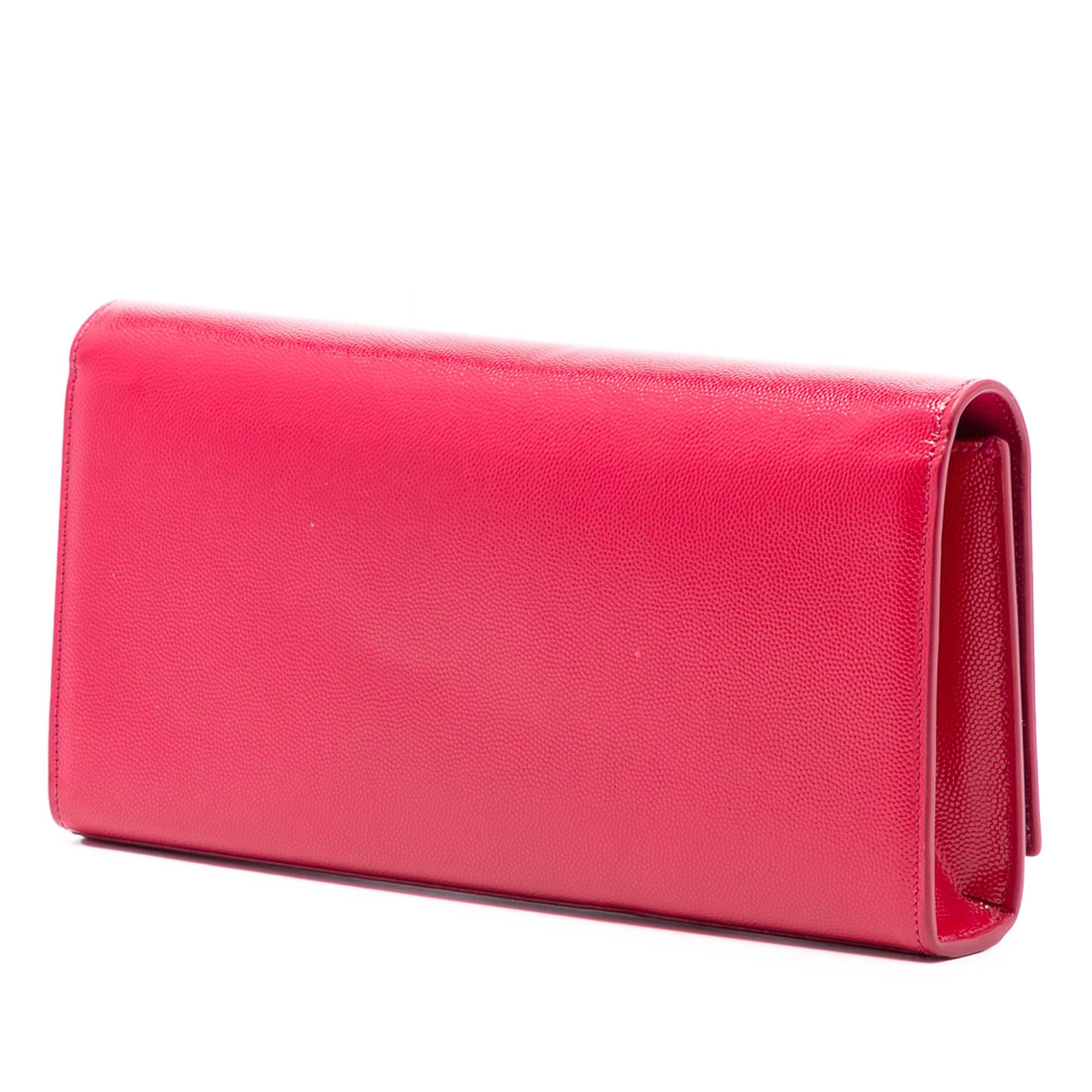 Saint Laurent Grain de Poudre Monogram Cassandre Clutch
