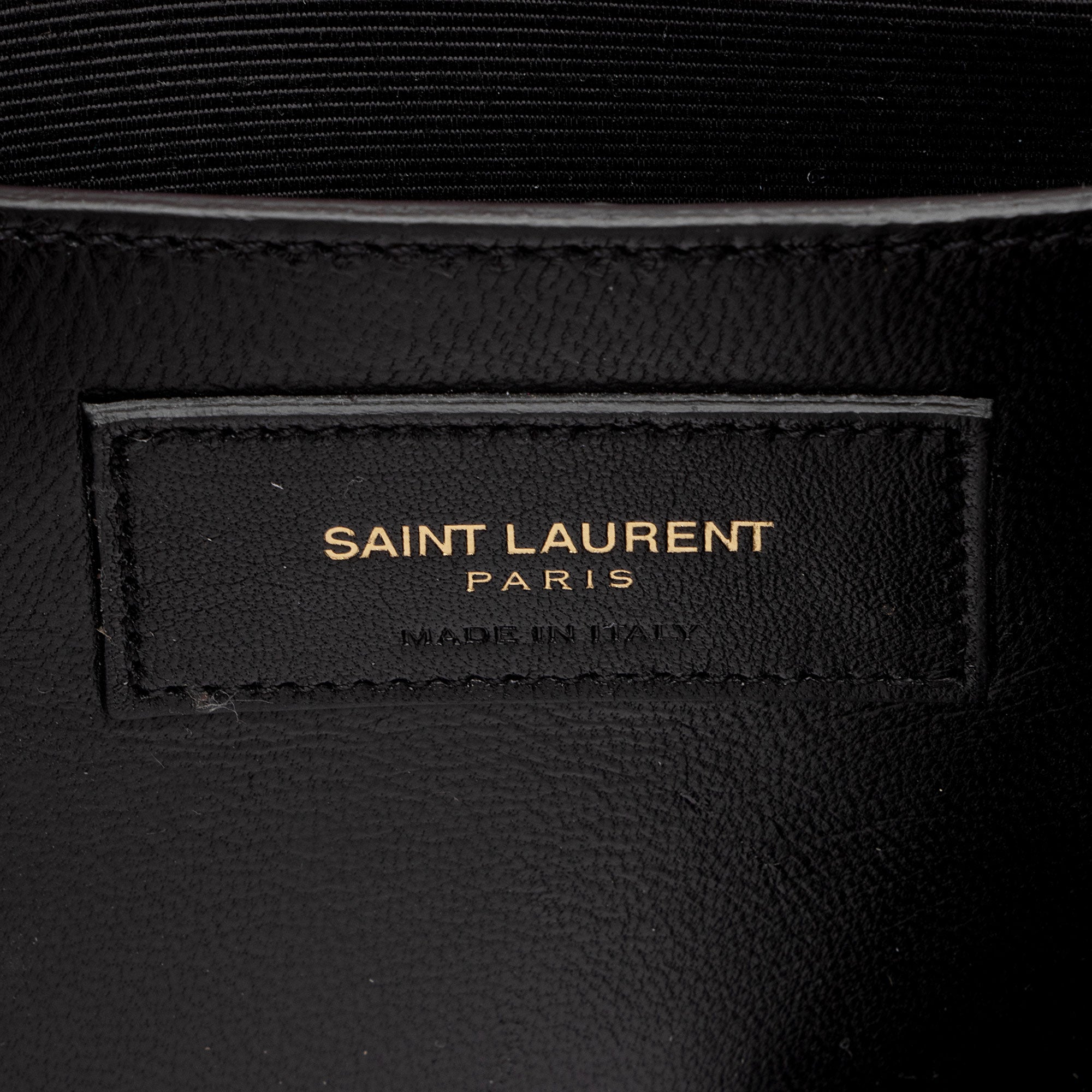 Saint Laurent Grain de Poudre Monogram Kate Clutch
