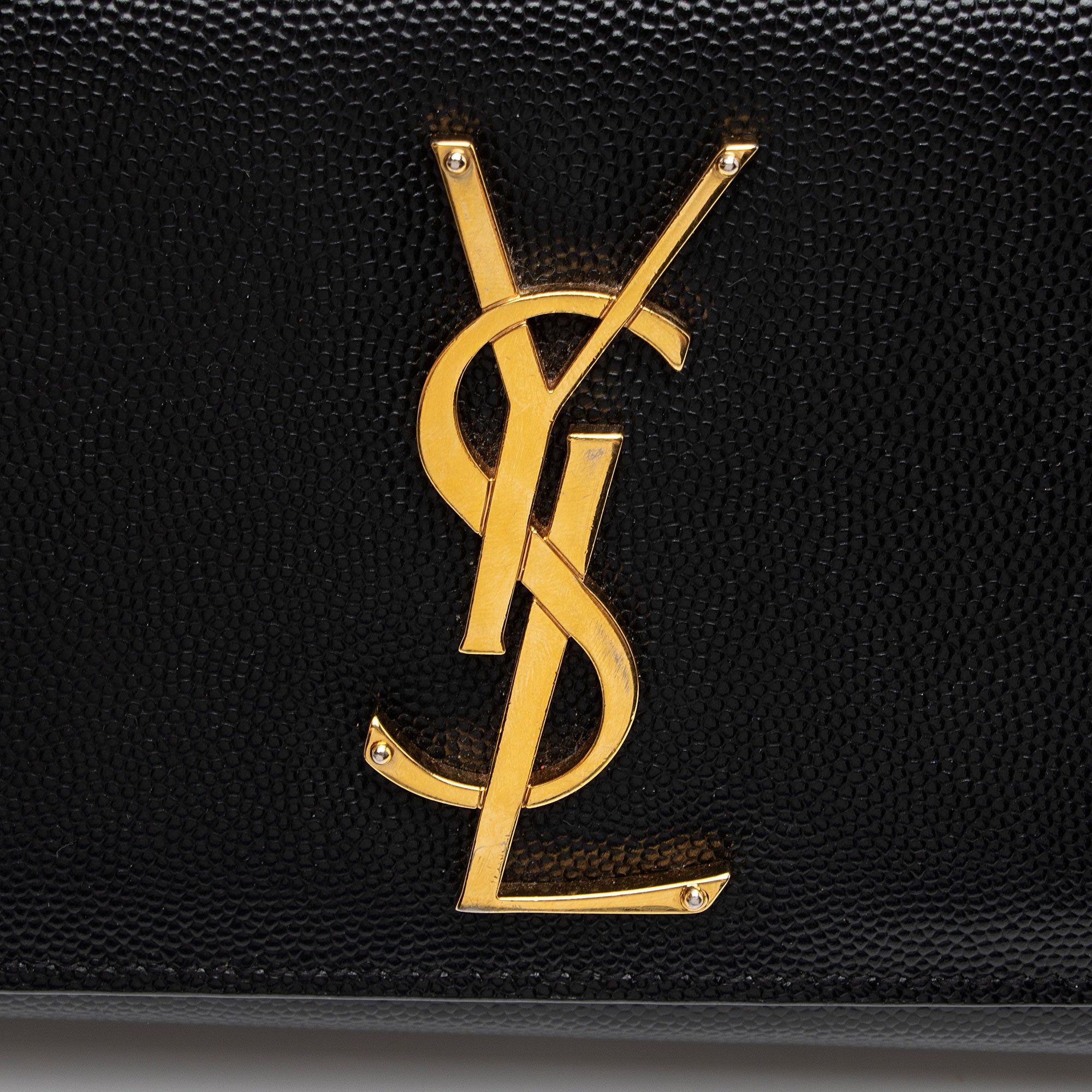 Saint Laurent Grain de Poudre Monogram Kate Small Crossbody (SHF-C8kcKX)