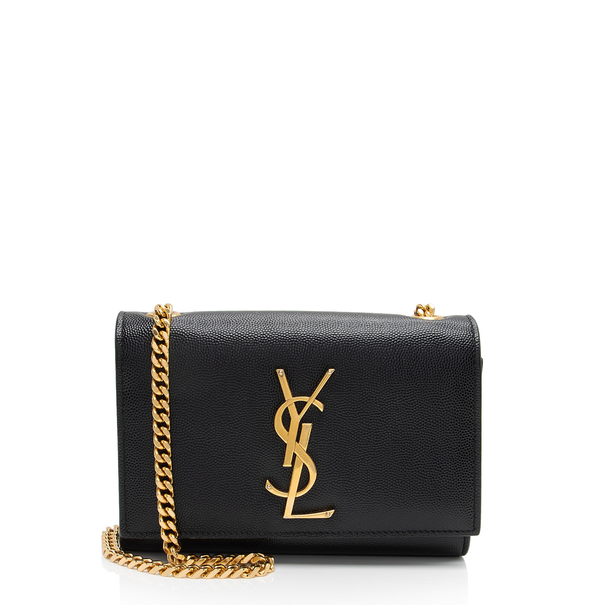 Saint Laurent Grain de Poudre Monogram Kate Small Crossbody (SHF-C8kcKX)