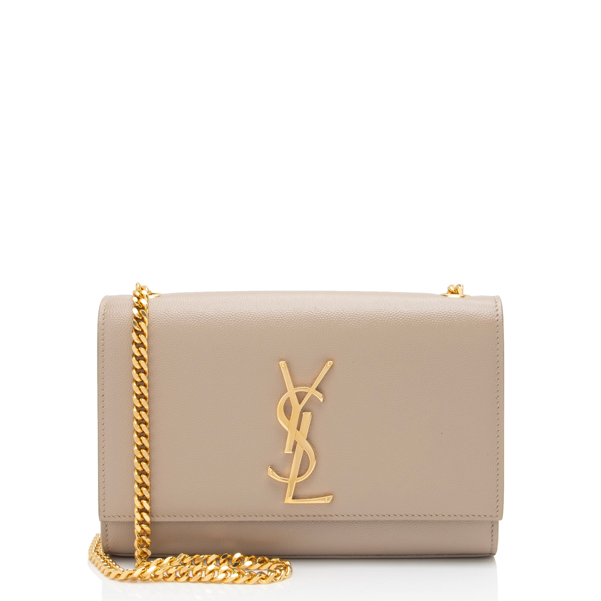 Saint Laurent Grain de Poudre Monogram Kate Small Shoulder Bag (SHF-mA4MBT)