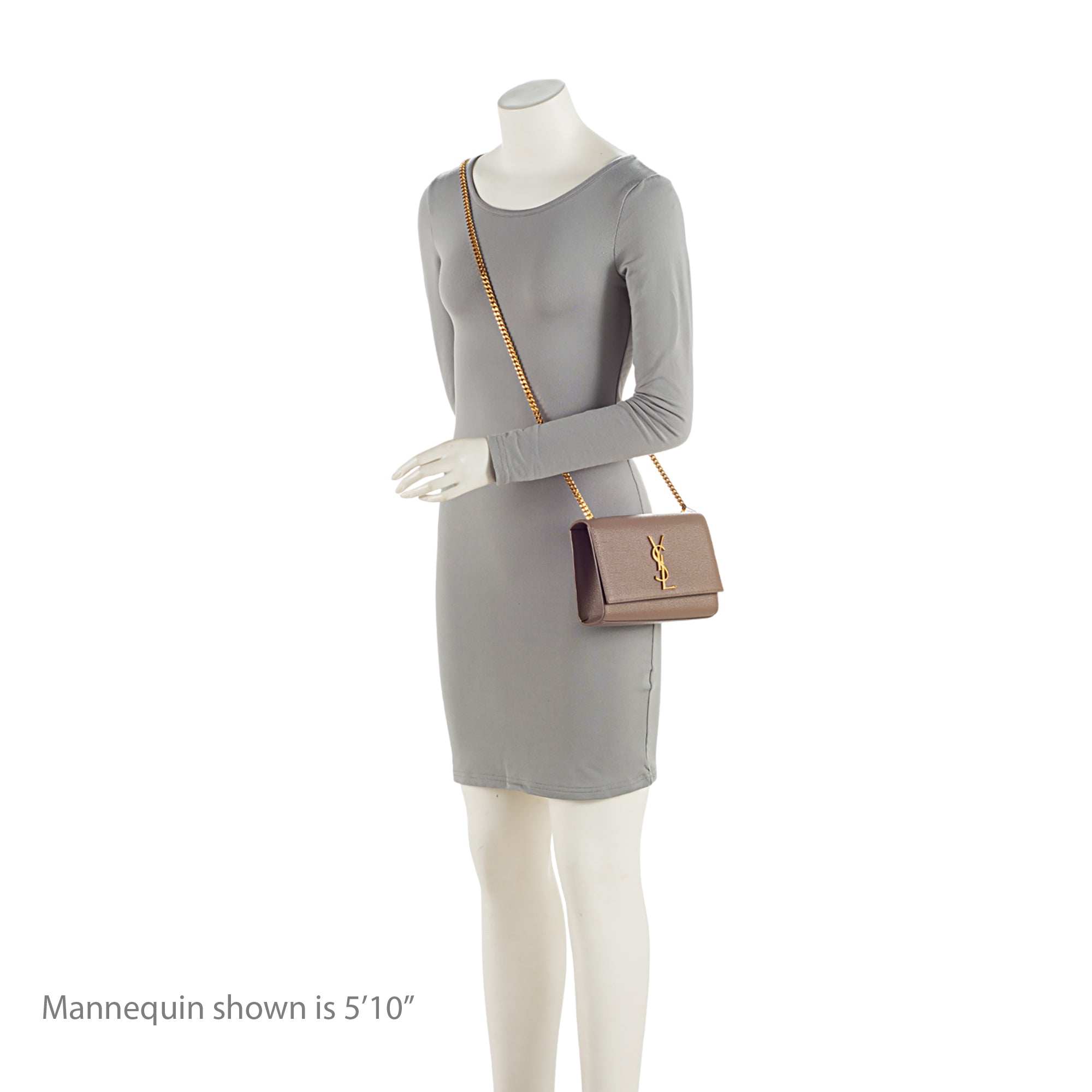 Saint Laurent Grain de Poudre Monogram Kate Small Shoulder Bag (SHF-mA4MBT)