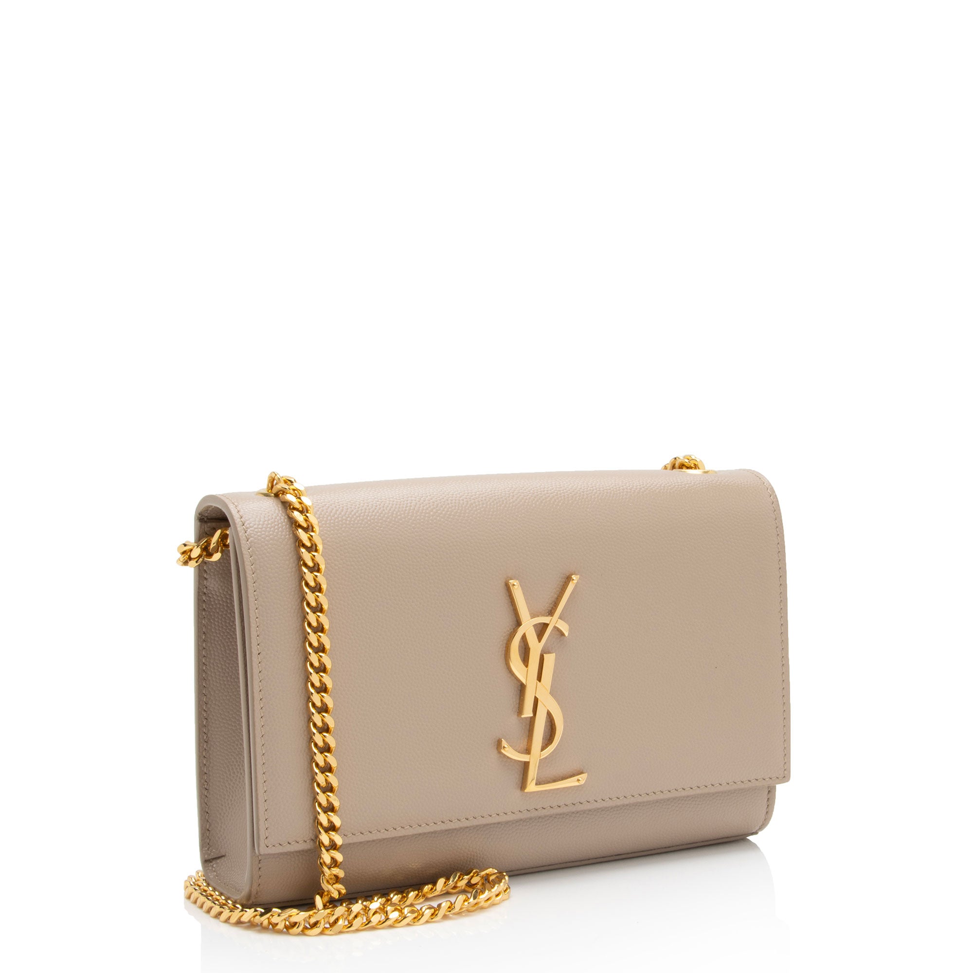Saint Laurent Grain de Poudre Monogram Kate Small Shoulder Bag (SHF-mA4MBT)