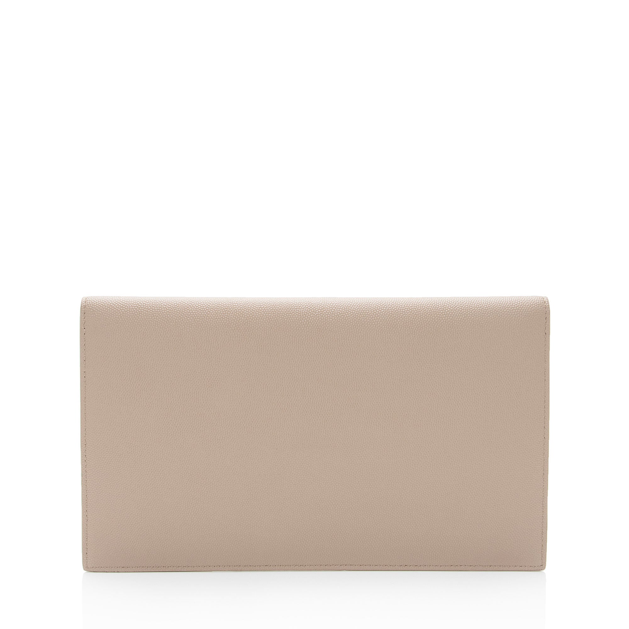 Saint Laurent Grain de Poudre Monogram Uptown Envelope Clutch (SHF-jXfAtG)