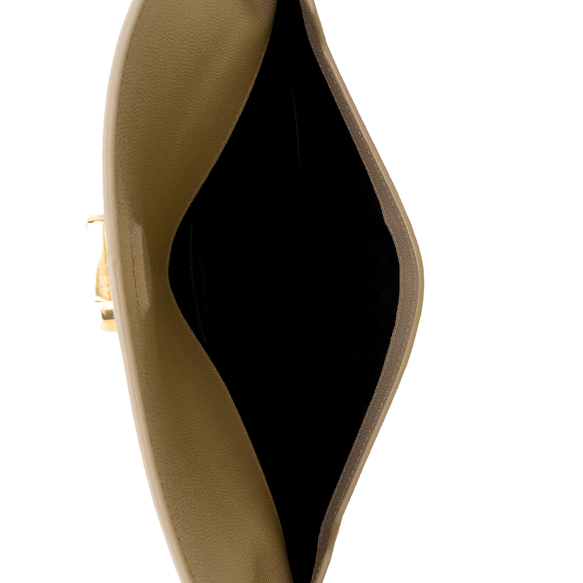 Saint Laurent Grain de Poudre Monogram Uptown Envelope Clutch (SHF-jXfAtG)