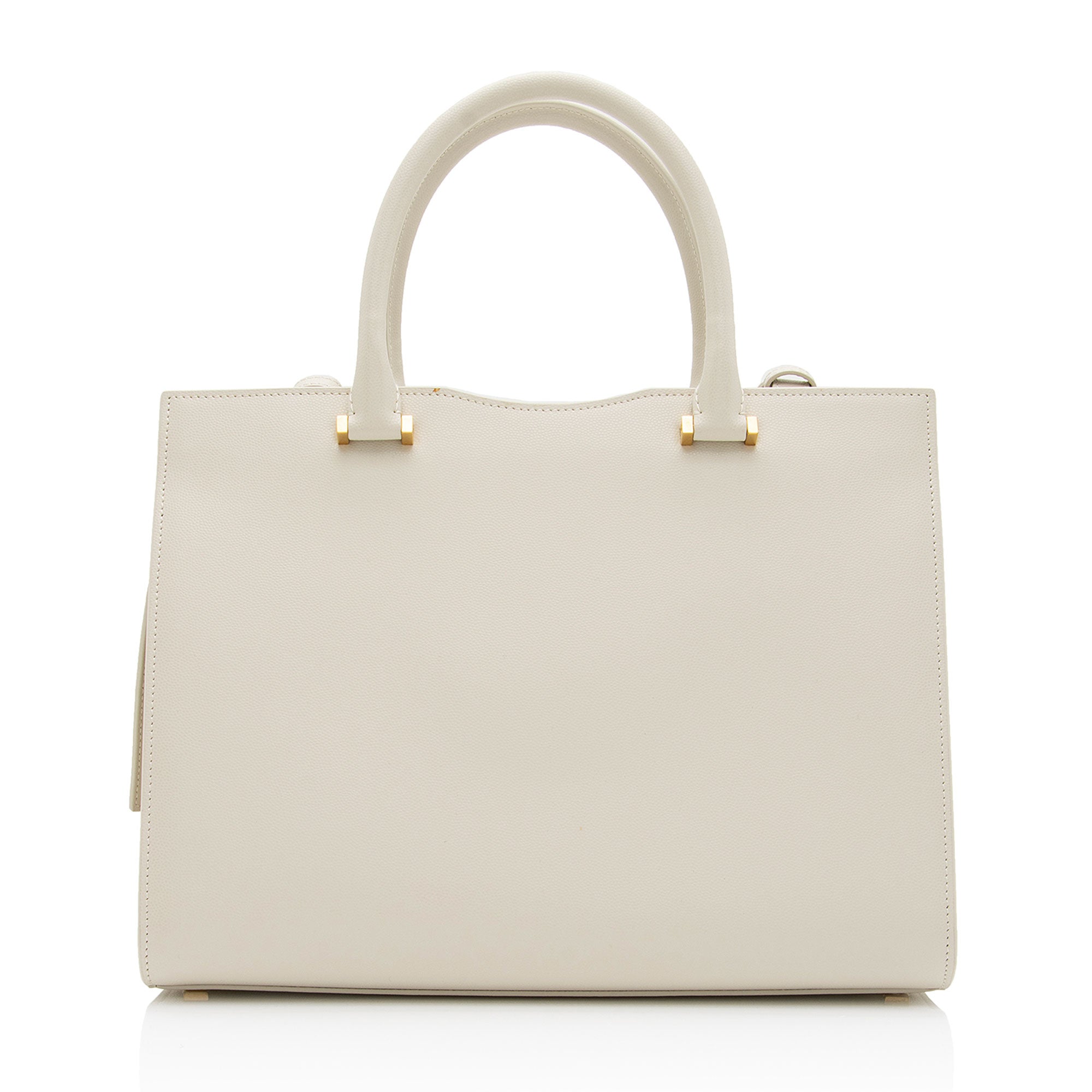 Saint Laurent Grain de Poudre Monogram Uptown Medium Tote (SHF-LkpDCr)