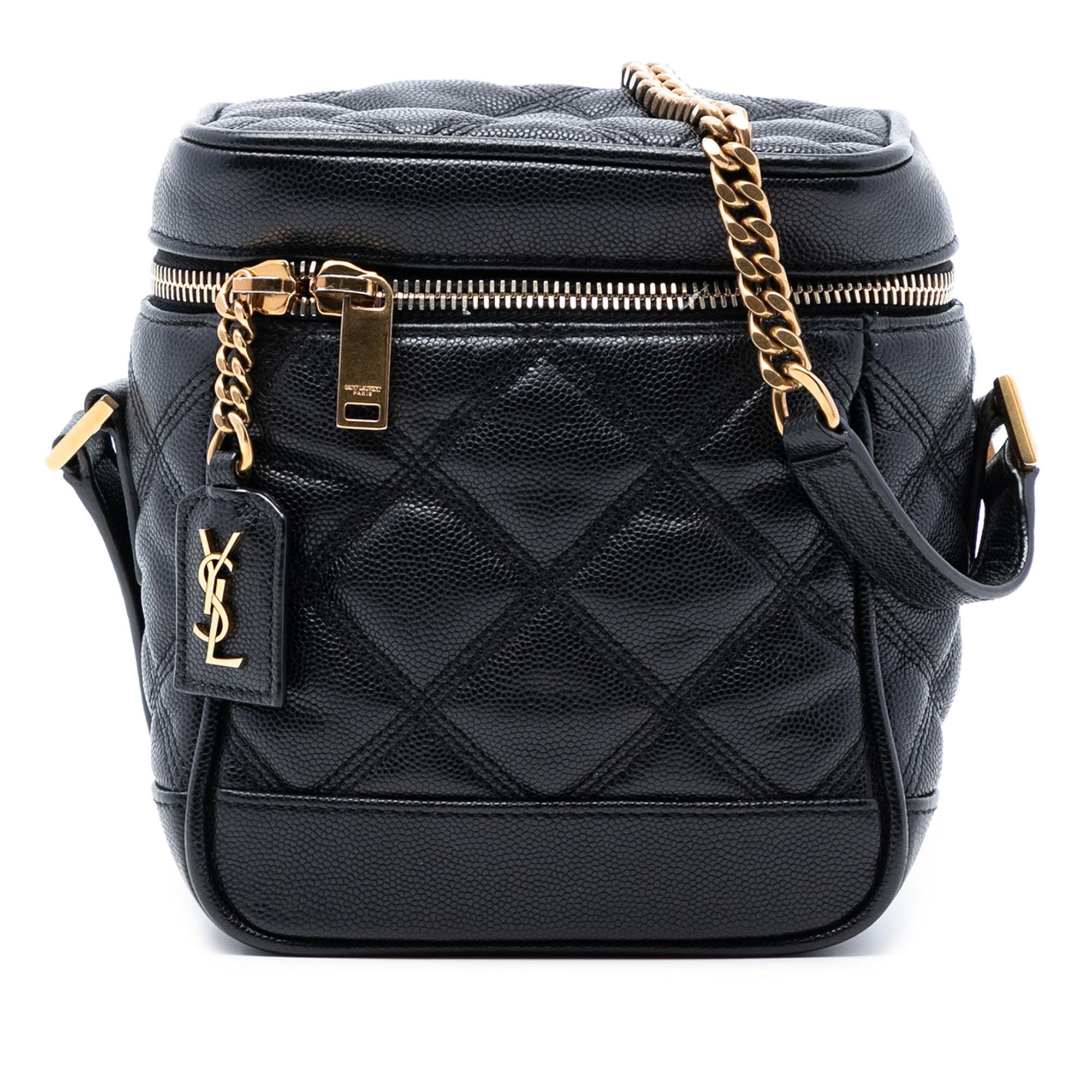 Saint Laurent Grain de Poudre Quilted 80s Vanity Bag