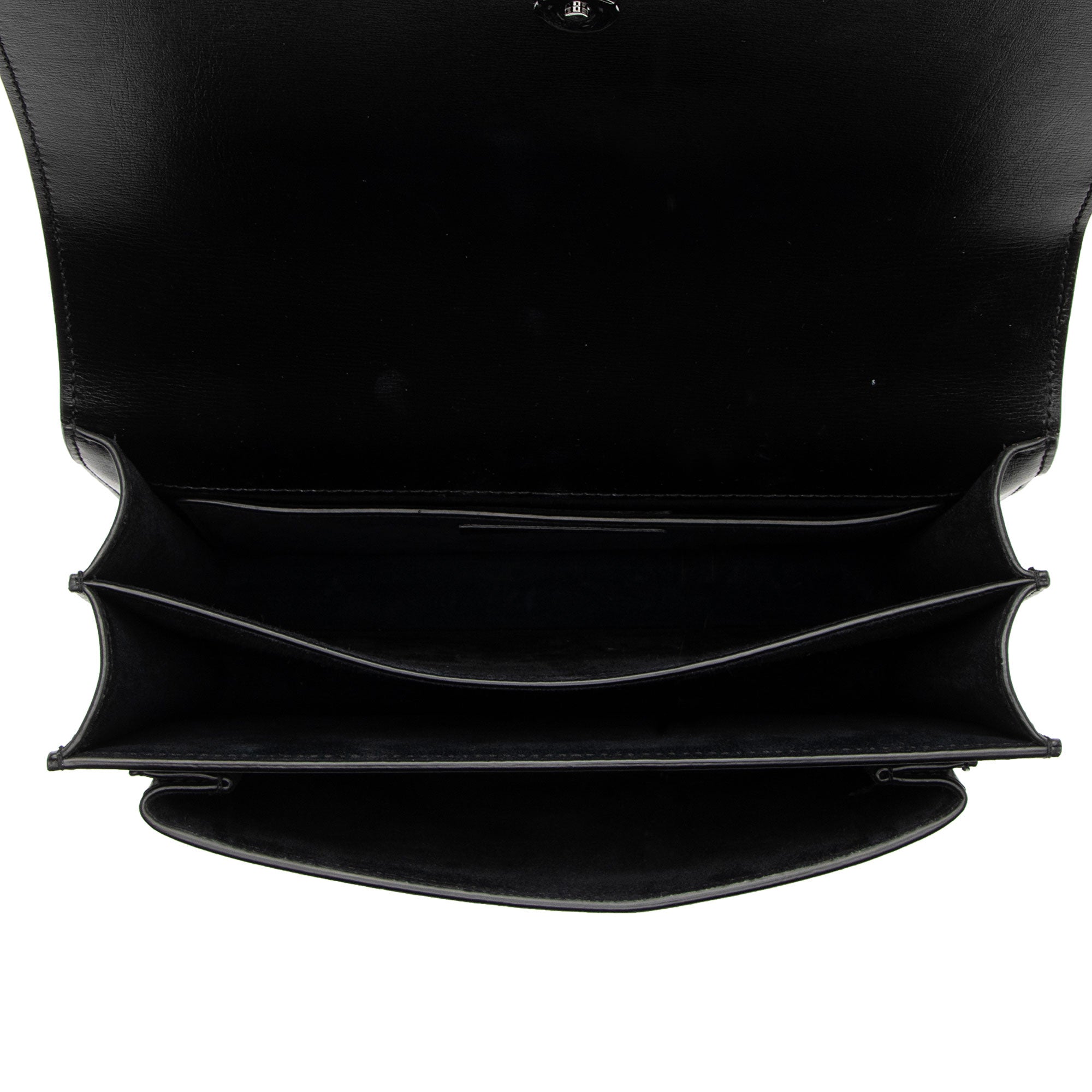 Saint Laurent Grained Calfskin Monogram Sunset Medium Shoulder Bag (SHF-kSaHp8)