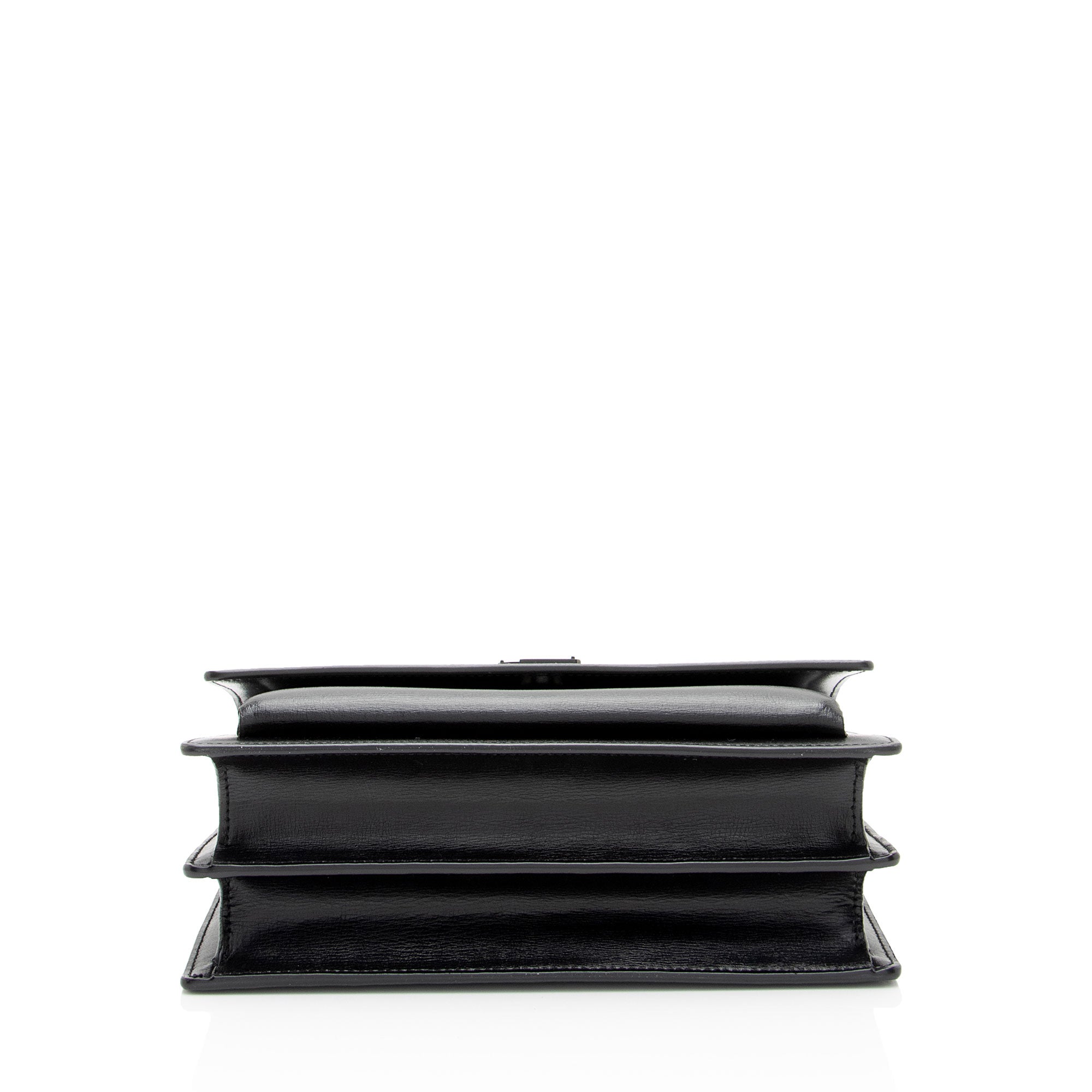 Saint Laurent Grained Calfskin Monogram Sunset Medium Shoulder Bag (SHF-OLGtVP)