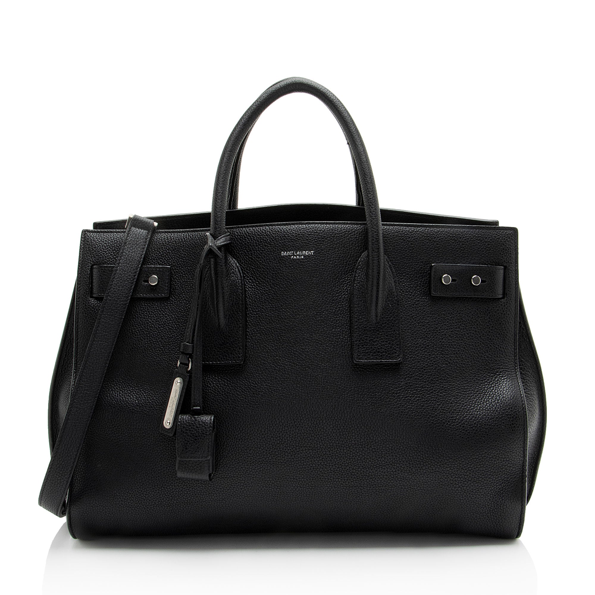 Saint Laurent Grained Calfskin Sac De Jour Supple Medium Tote