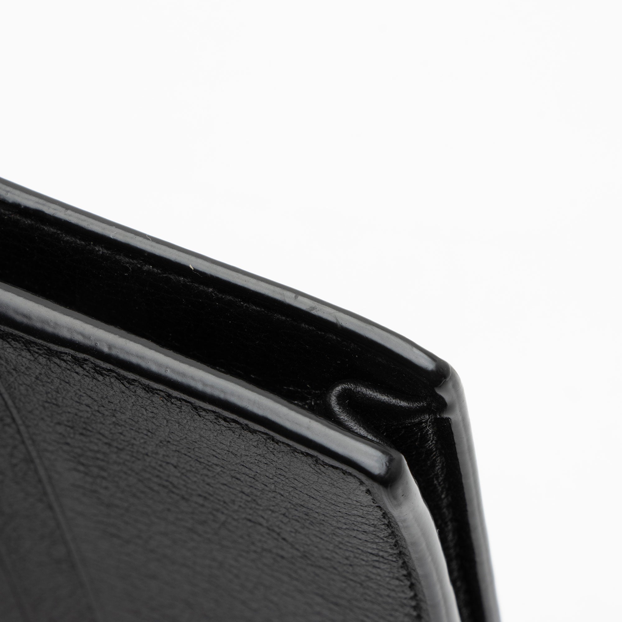 Saint Laurent Grained Leather Tiny Cassandre Flat Long Wallet