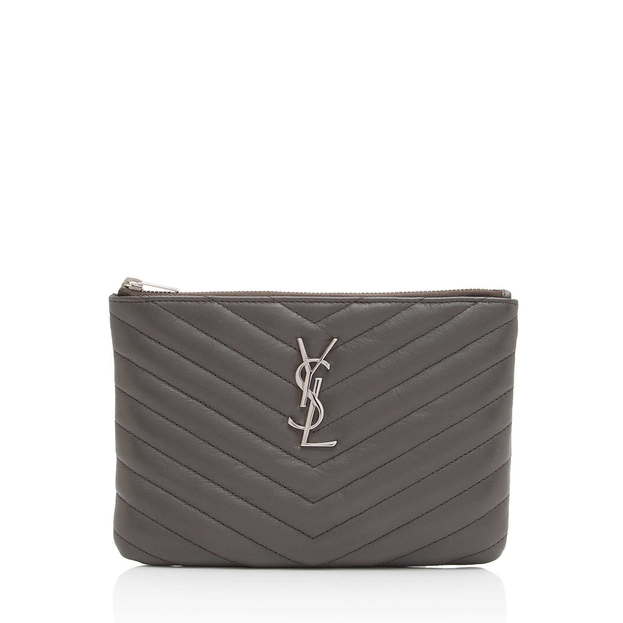 Saint Laurent Matelasse Lambskin Jolie Pouch (SHF-jMIklt)