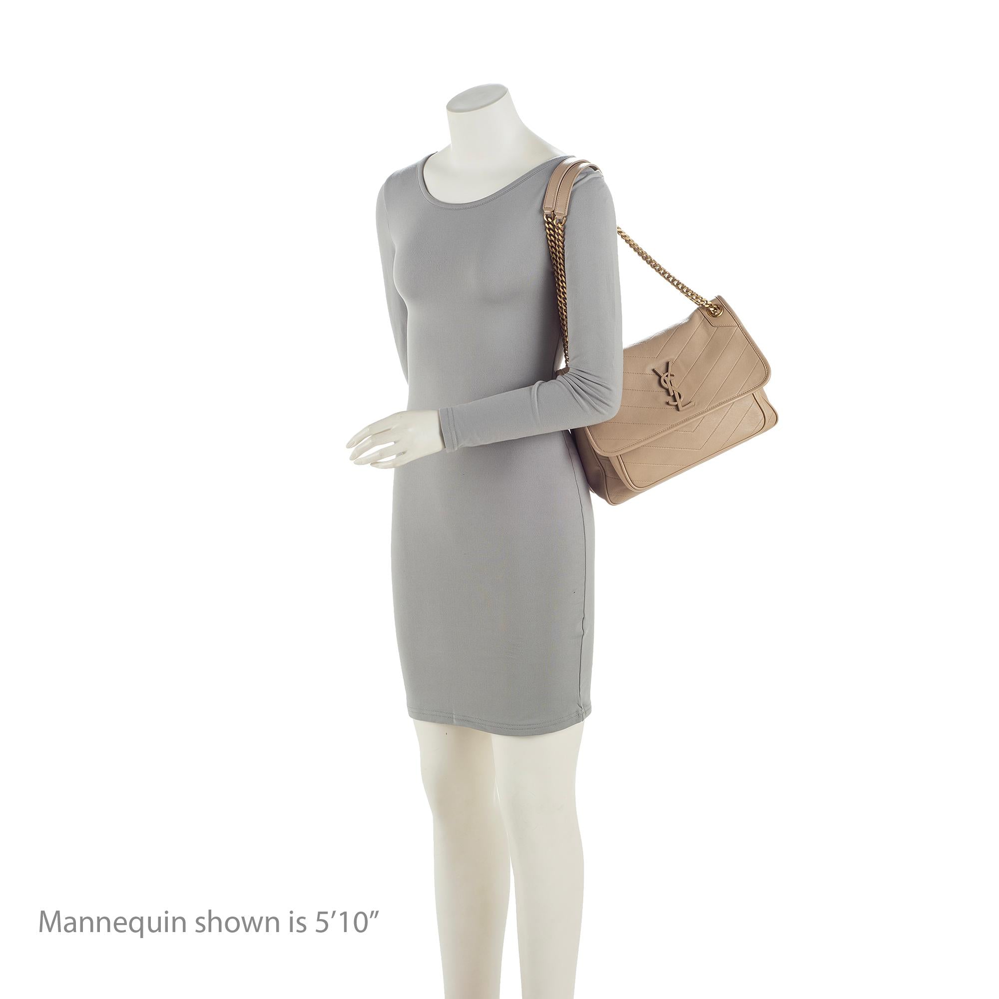 Saint Laurent Lambskin Monogram Niki Medium Shoulder Bag (SHF-23275)