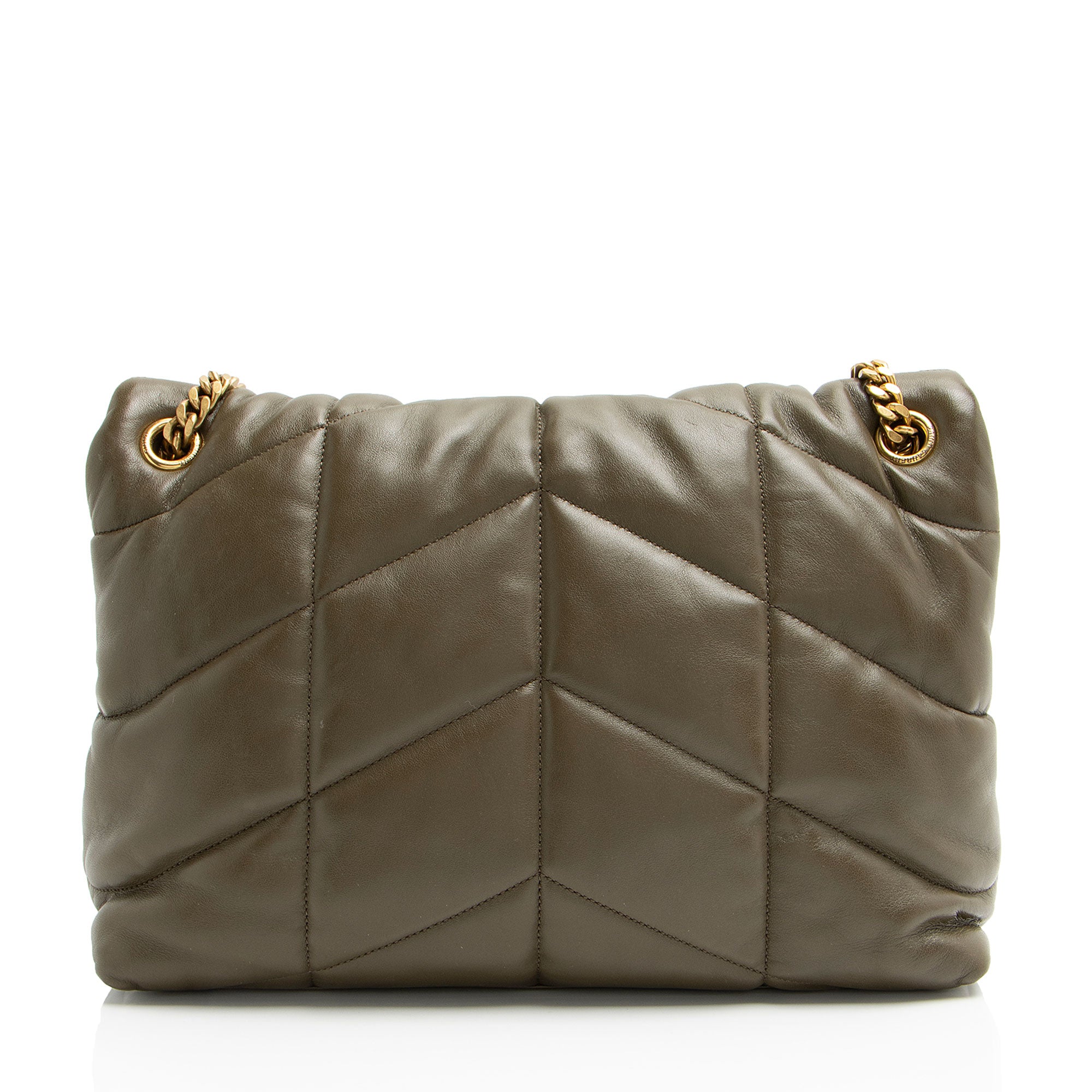 Saint Laurent Lambskin Monogram Puffer LouLou Medium Shoulder Bag