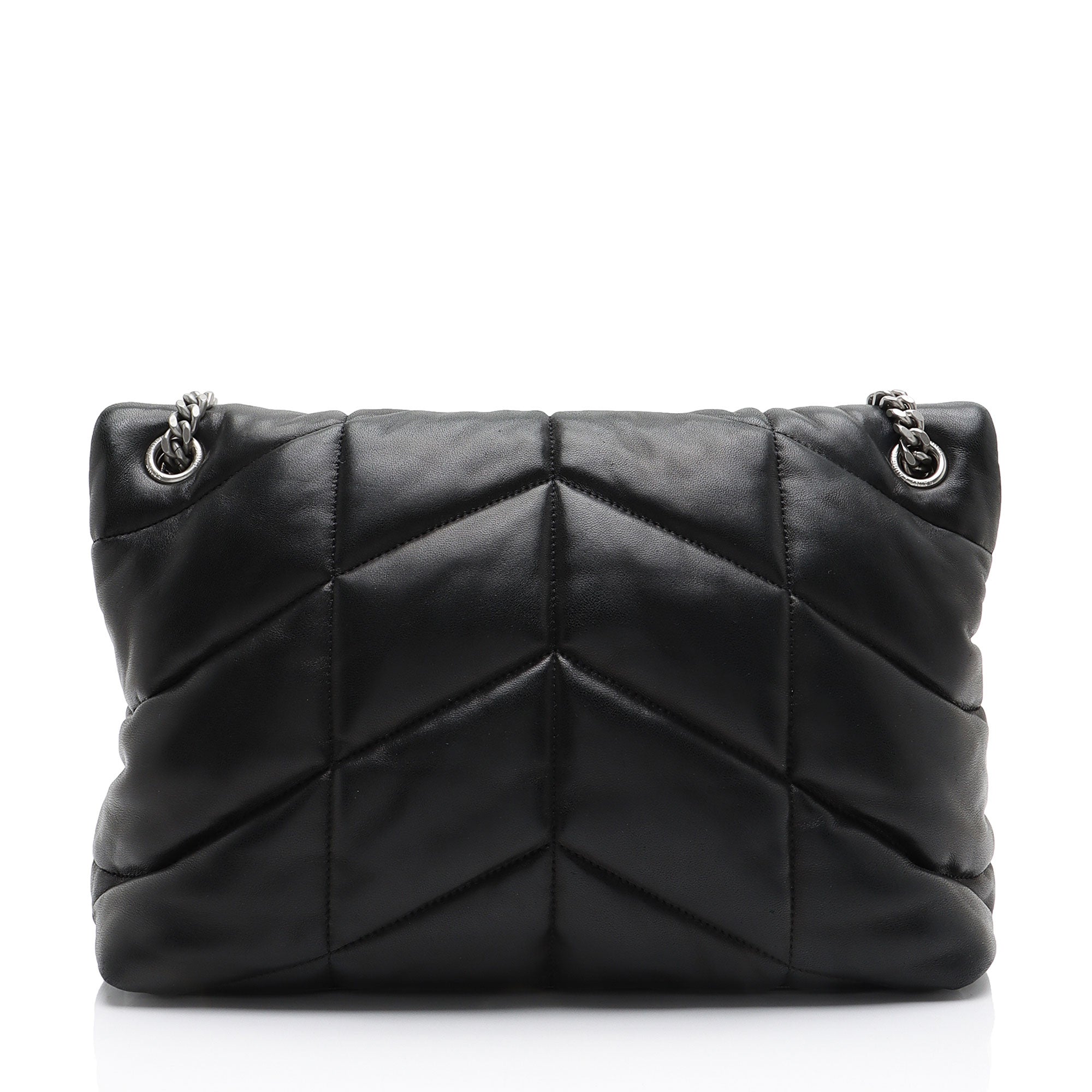 Saint Laurent Lambskin Monogram Puffer LouLou Medium Shoulder Bag