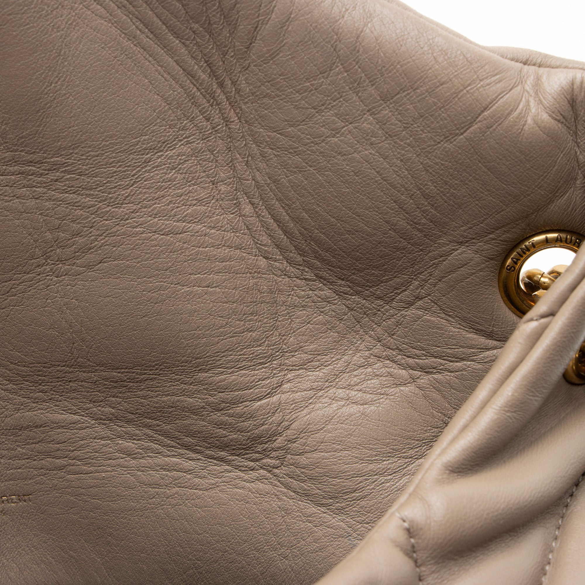 Saint Laurent Lambskin Monogram Puffer LouLou Medium Shoulder Bag