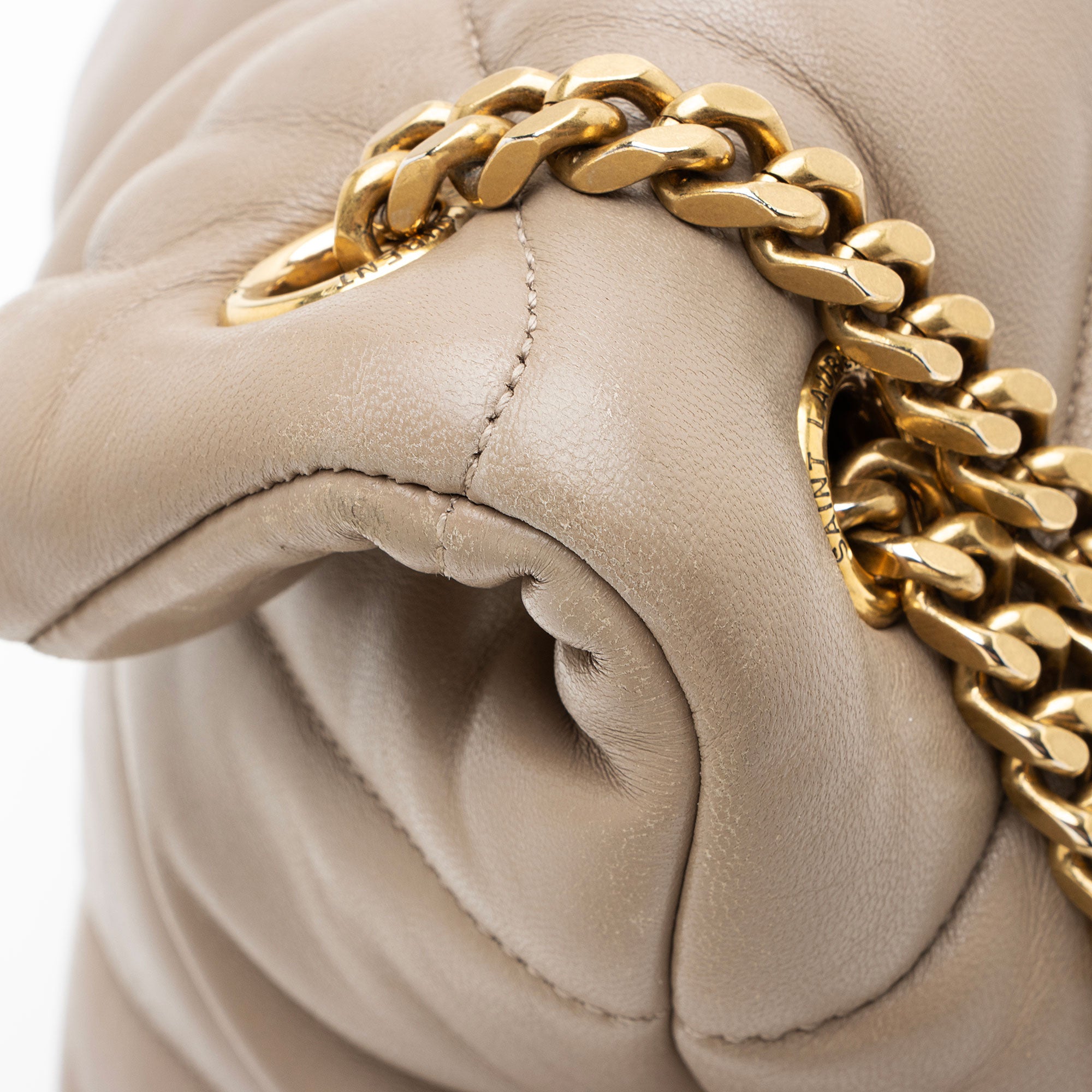 Saint Laurent Lambskin Monogram Puffer LouLou Medium Shoulder Bag