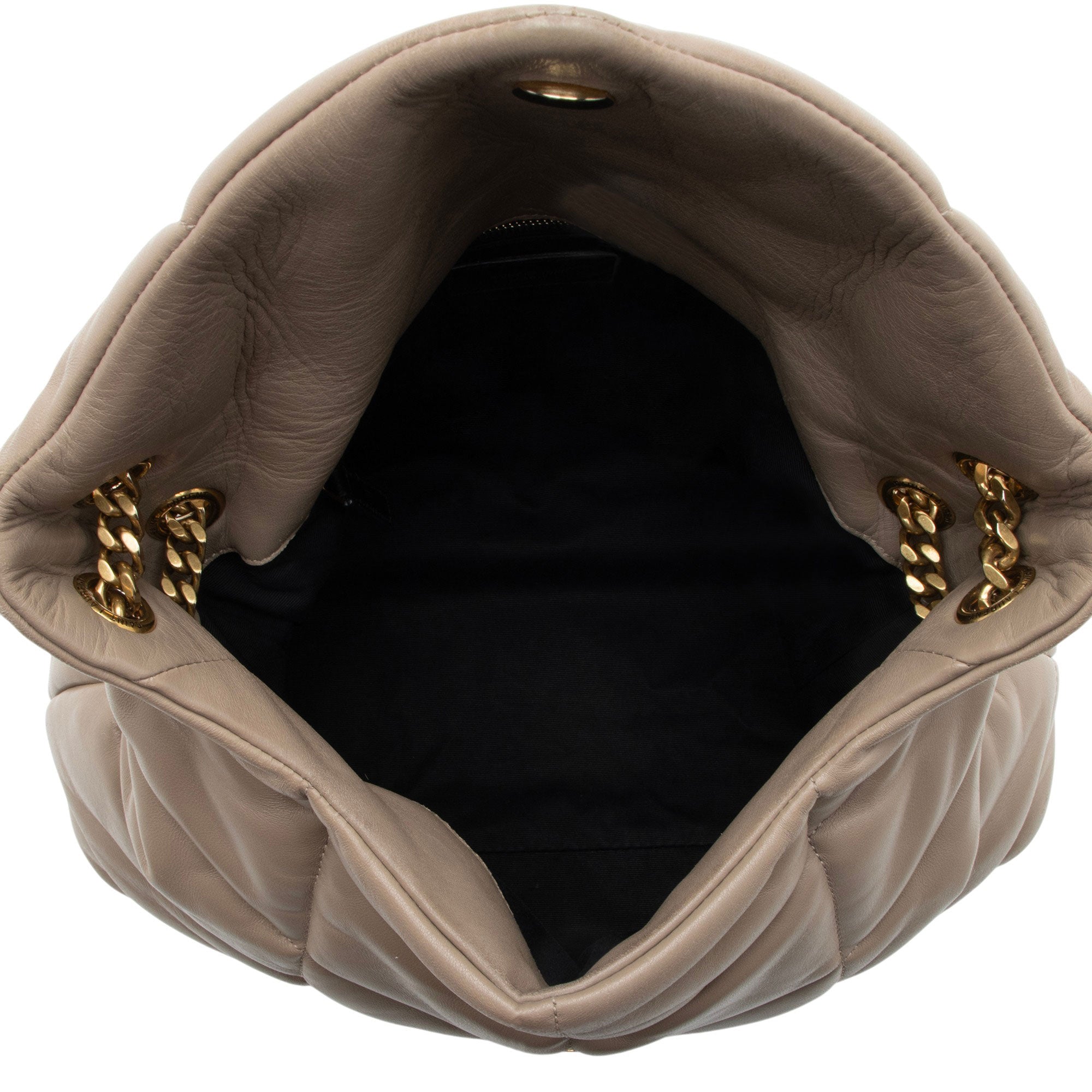 Saint Laurent Lambskin Monogram Puffer LouLou Medium Shoulder Bag