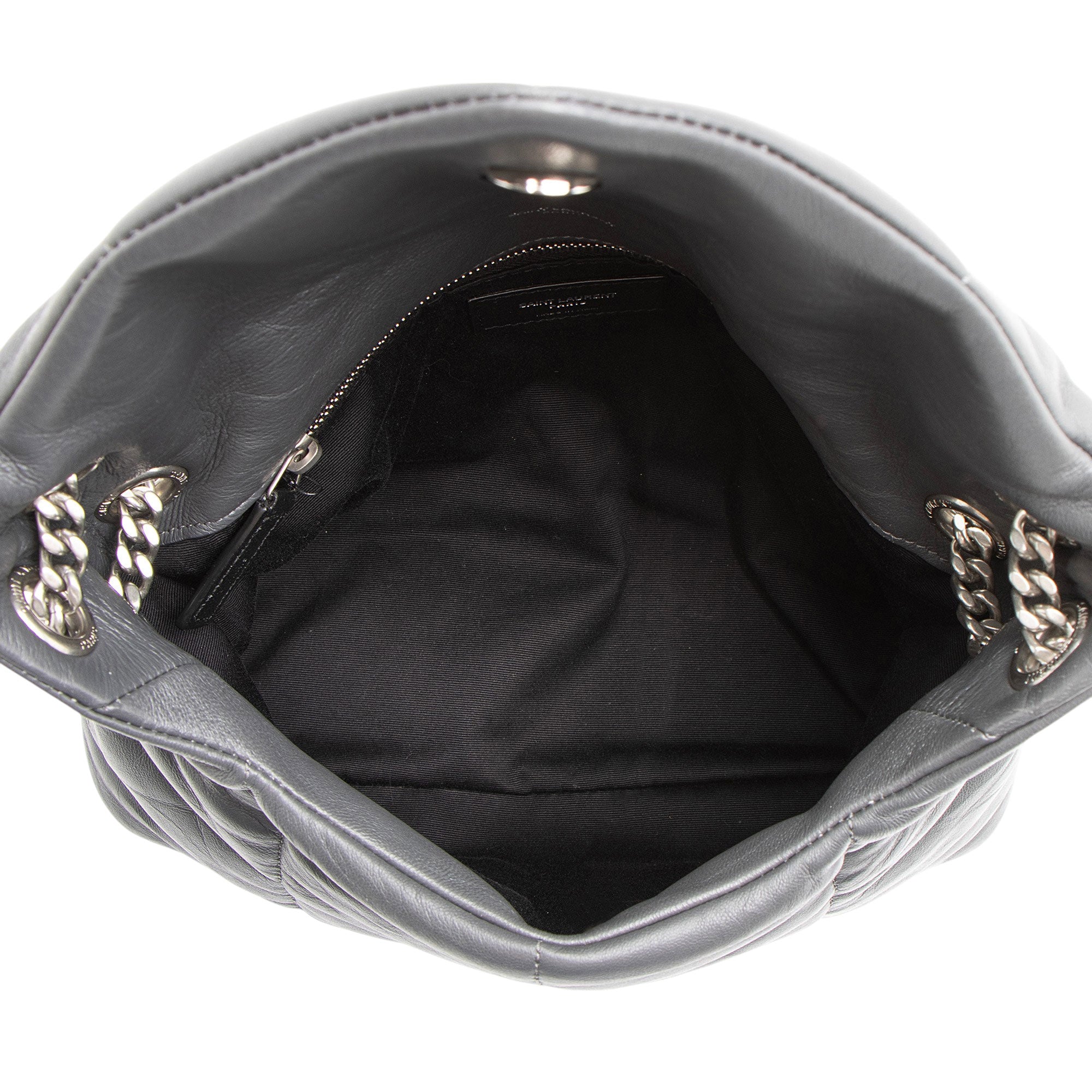 Saint Laurent Lambskin Monogram Puffer LouLou Small Shoulder Bag (SHF-pKyOVs)