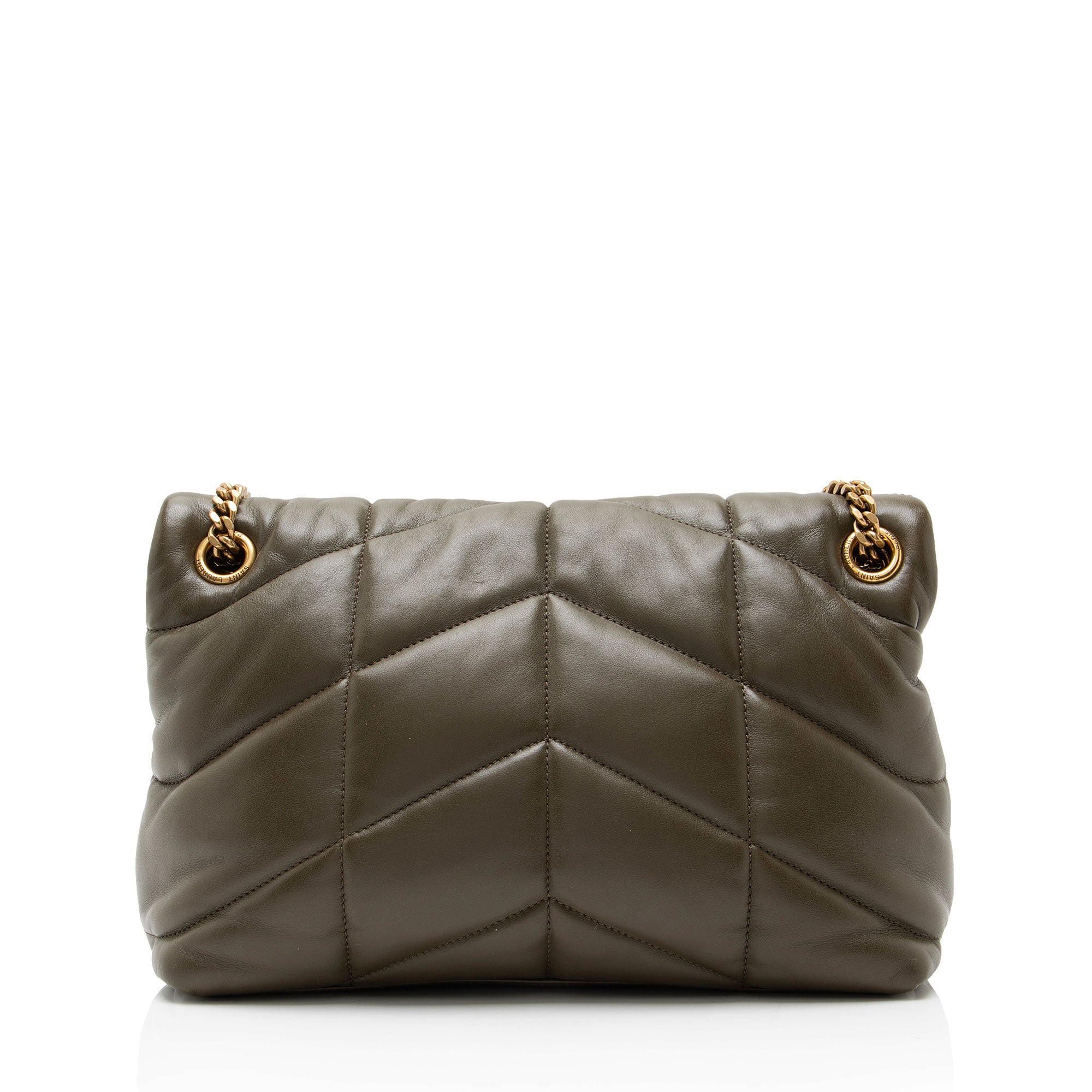 Saint Laurent Lambskin Monogram Puffer LouLou Small Shoulder Bag