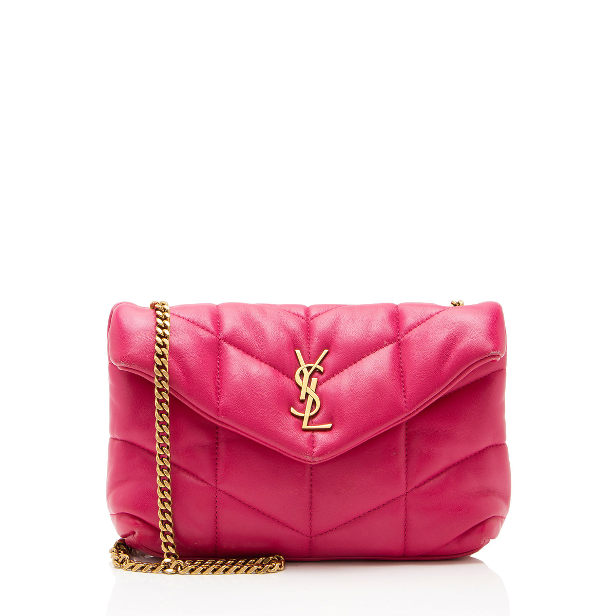 Saint Laurent Lambskin Monogram Puffer LouLou Toy Shoulder Bag
