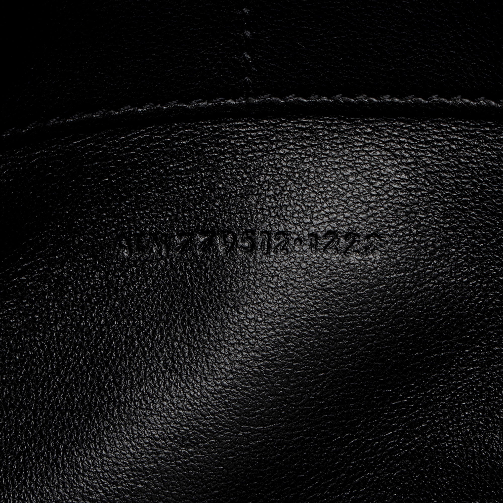 Saint Laurent Lambskin Logo Puffy Pouch