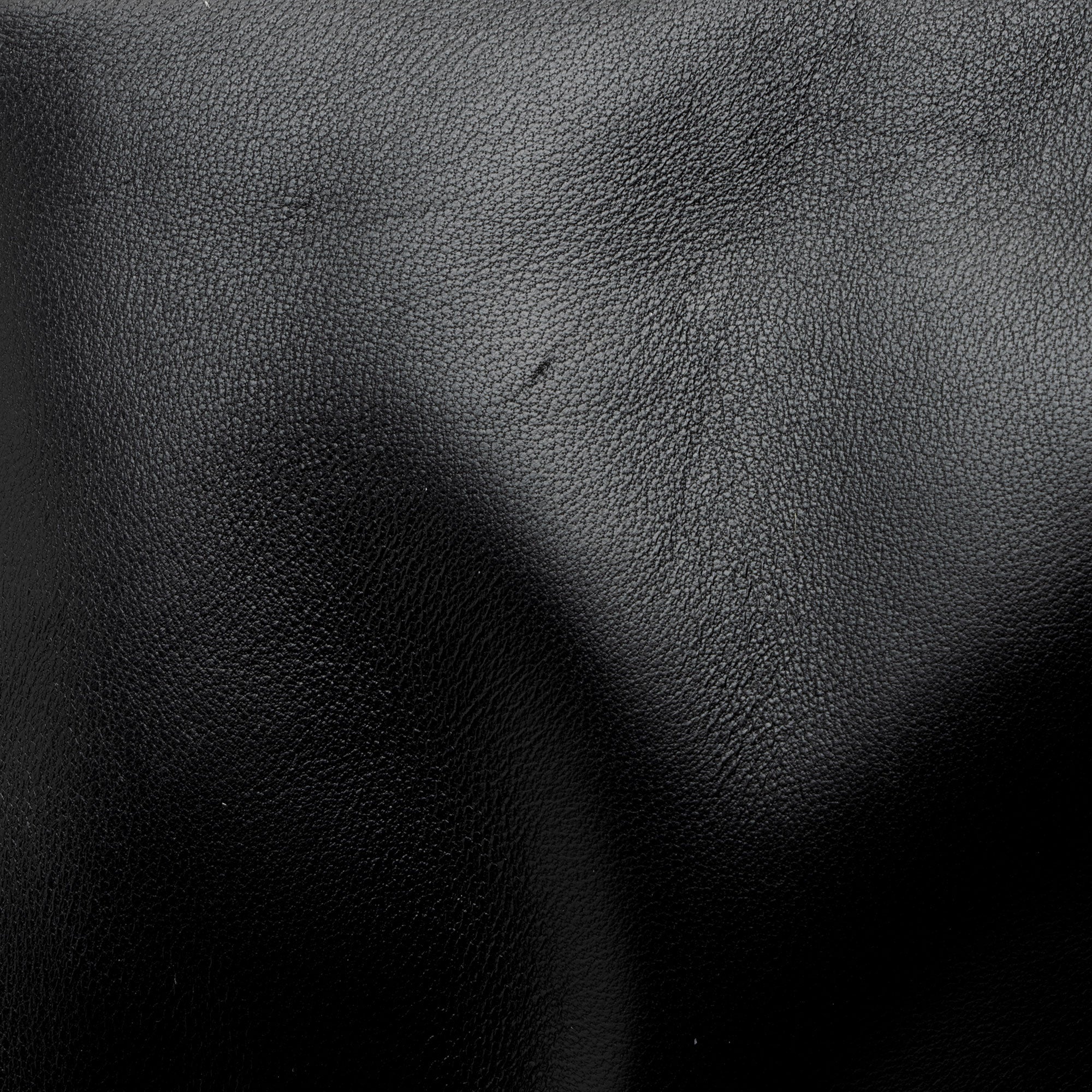 Saint Laurent Lambskin Logo Puffy Pouch