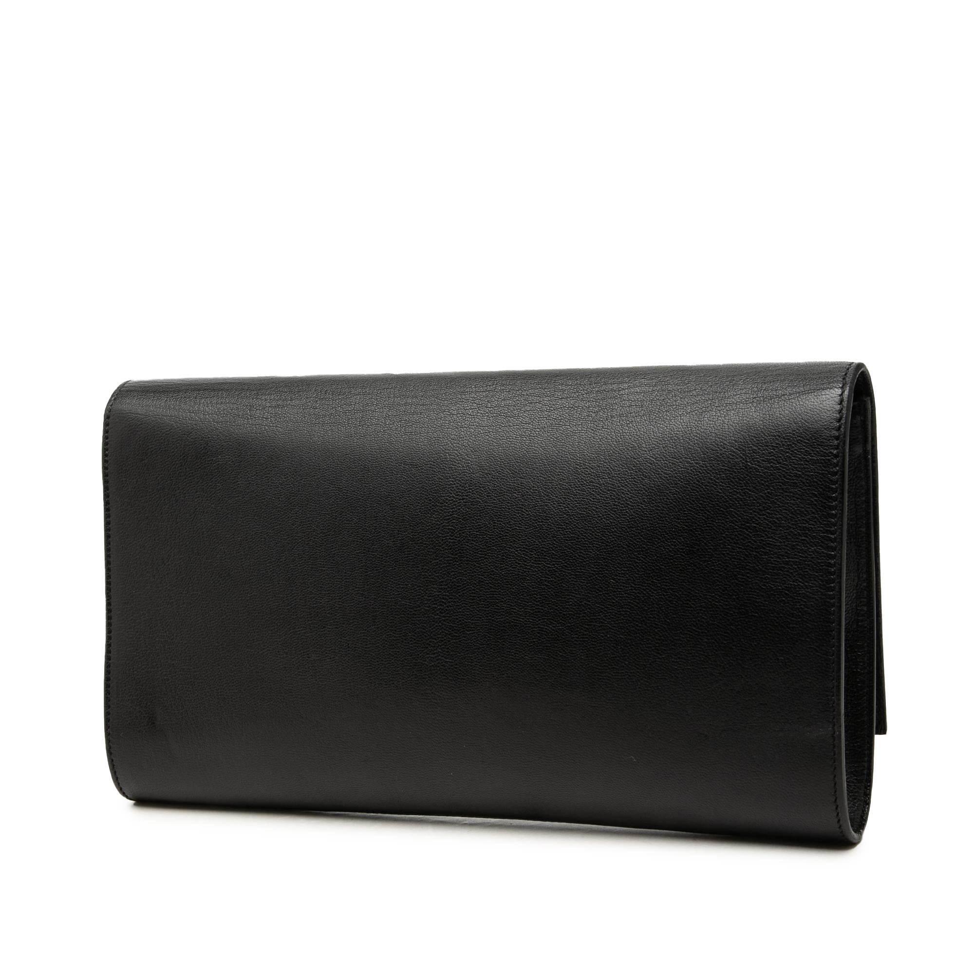 Saint Laurent Large Calfskin Monogram Belle De Jour Clutch