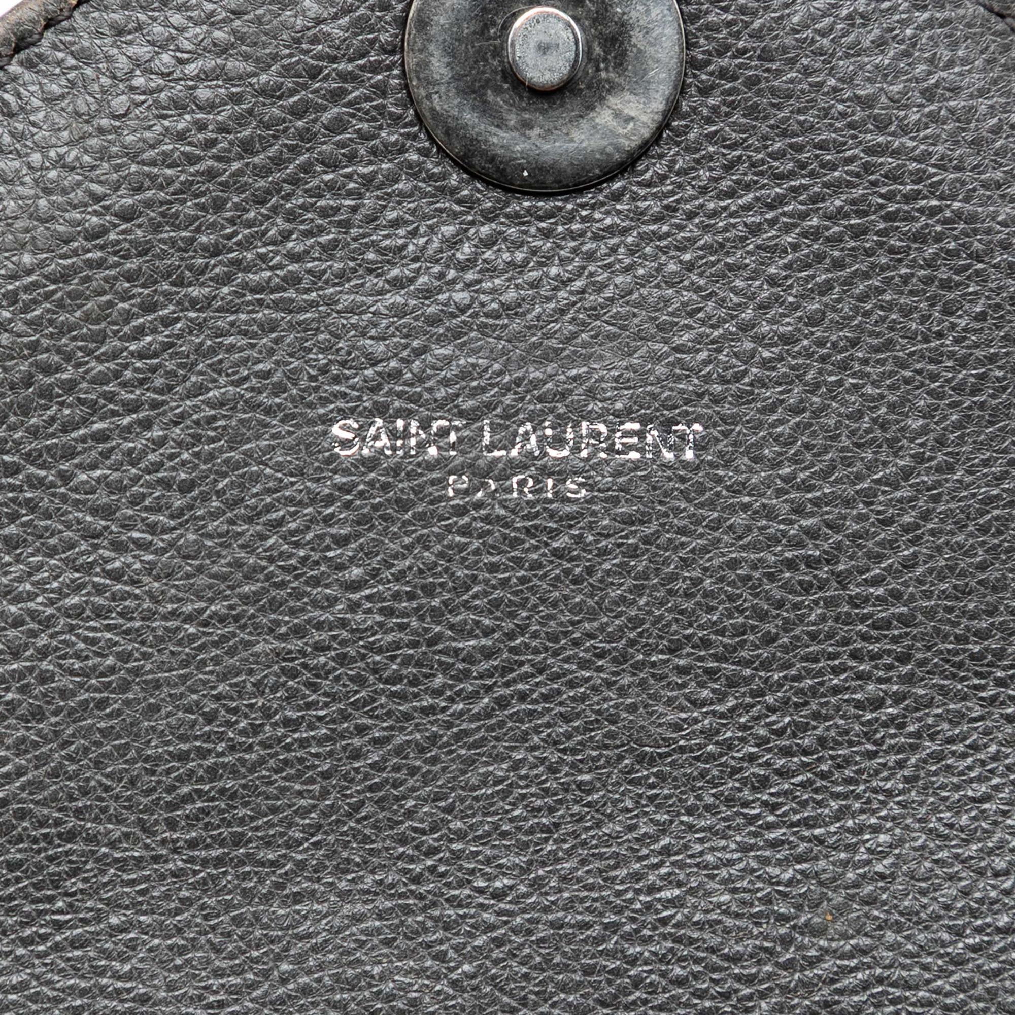 Saint Laurent Large Chevron Sheepskin Monogram College Satchel