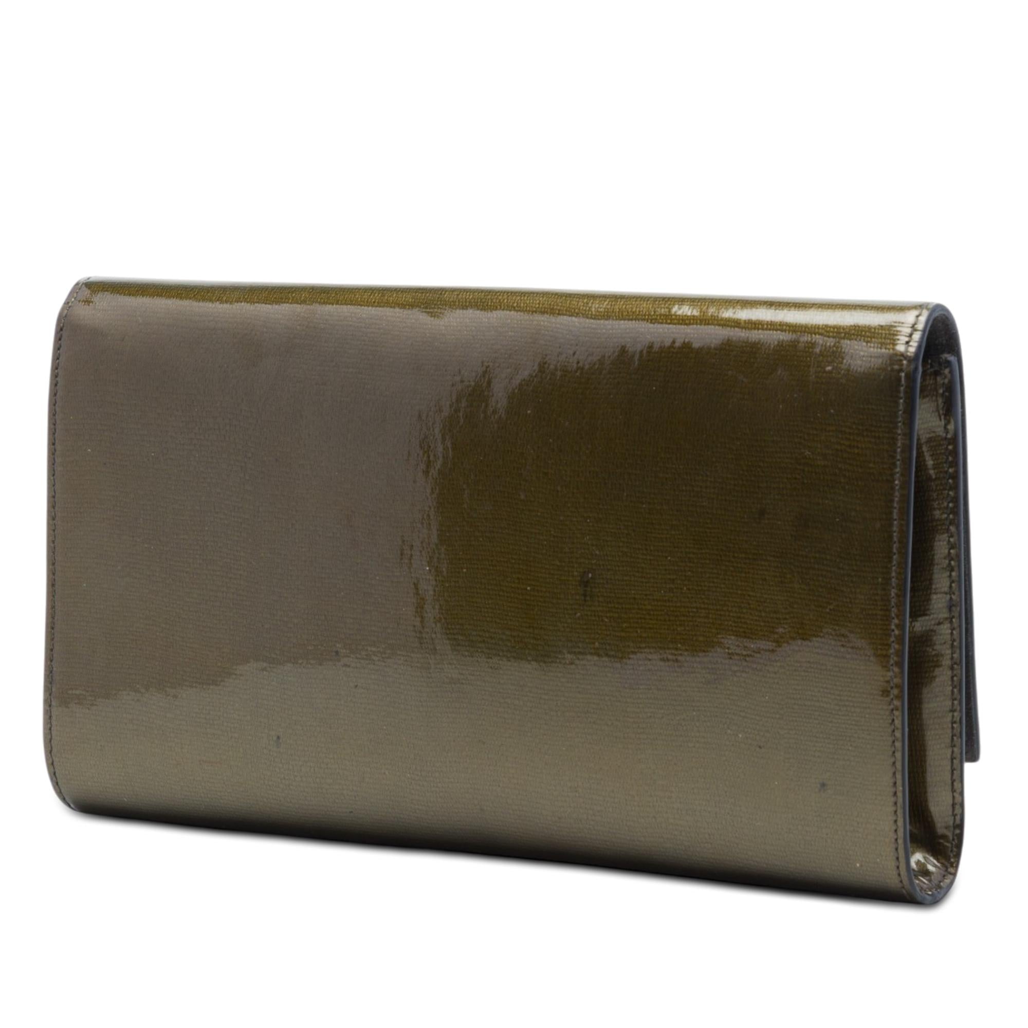 Saint Laurent Large Patent Belle De Jour Clutch