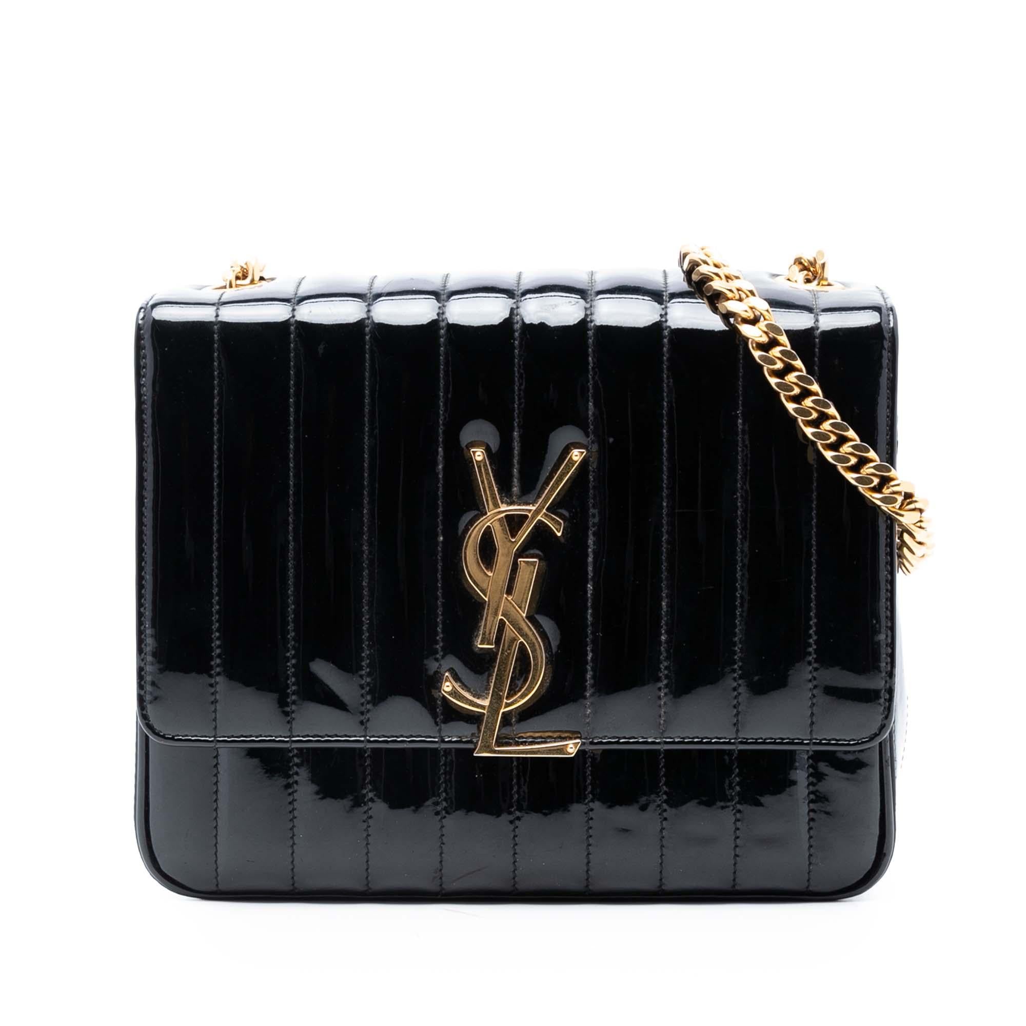 Saint Laurent Large Patent Vicky Crossbody