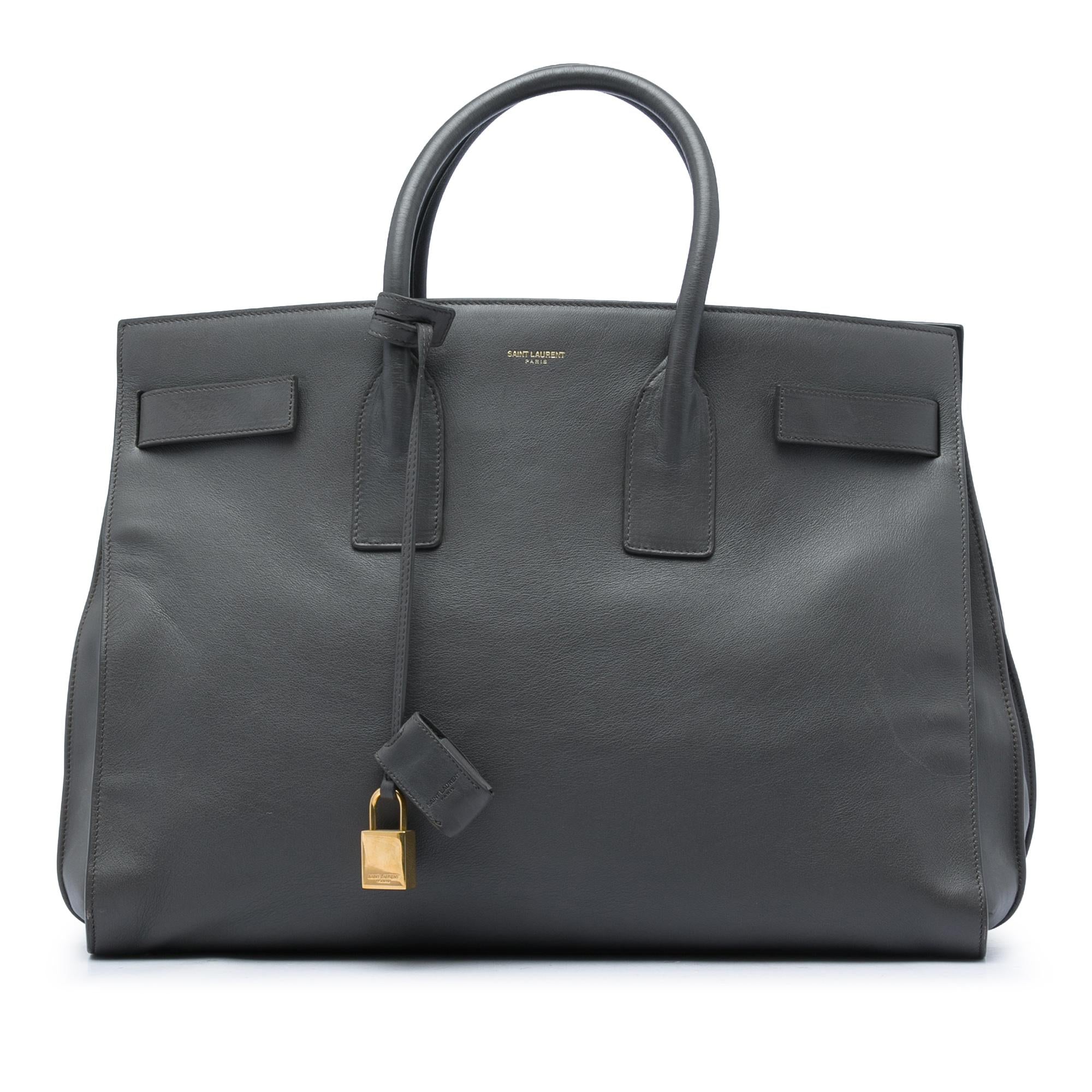 Saint Laurent Large Smooth Calfskin Sac De Jour Tote