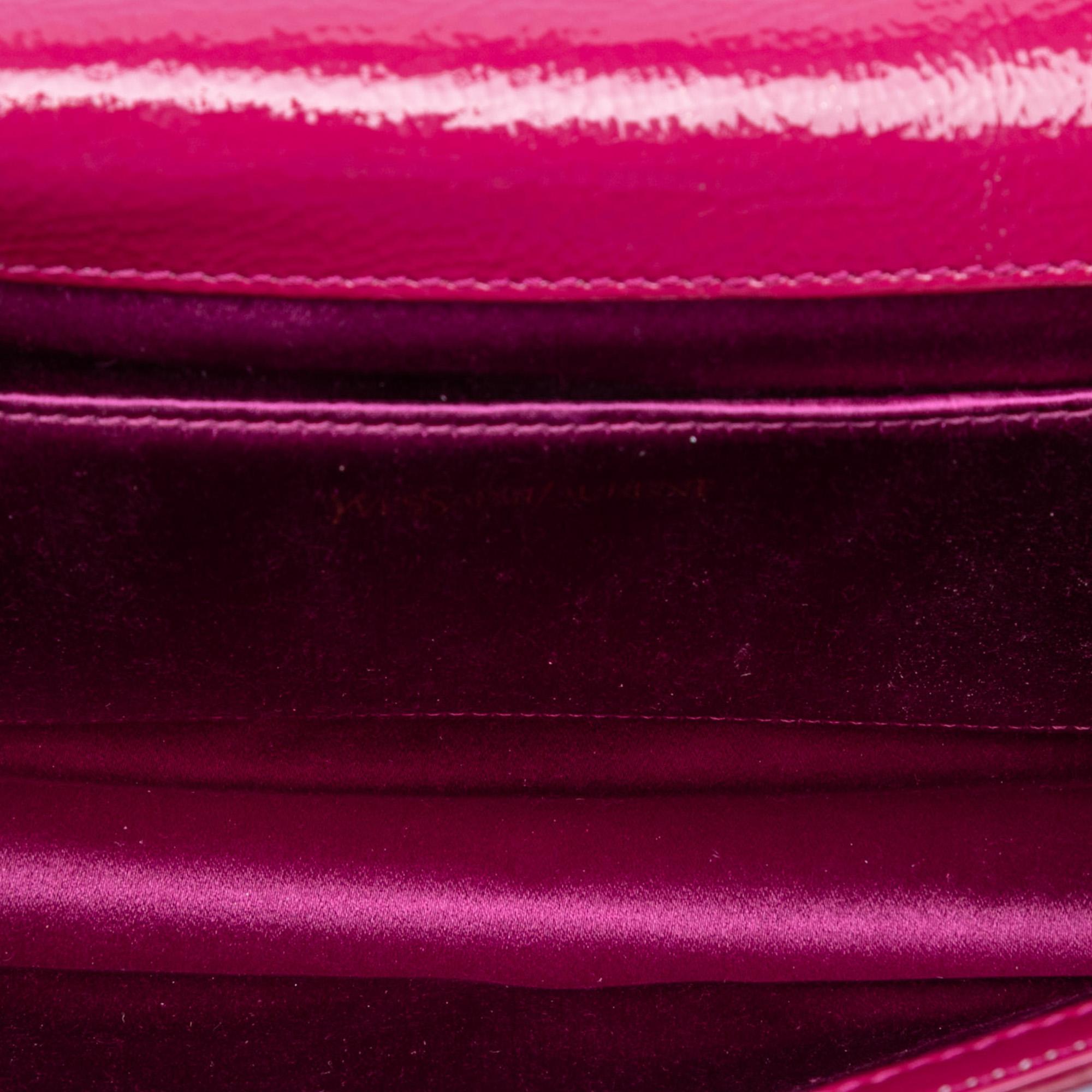Saint Laurent Large Textured Patent Belle De Jour Clutch