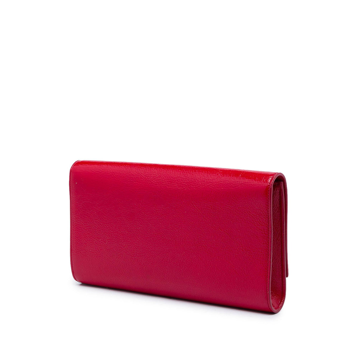 Saint Laurent Large Textured Patent Monogram Belle De Jour Clutch