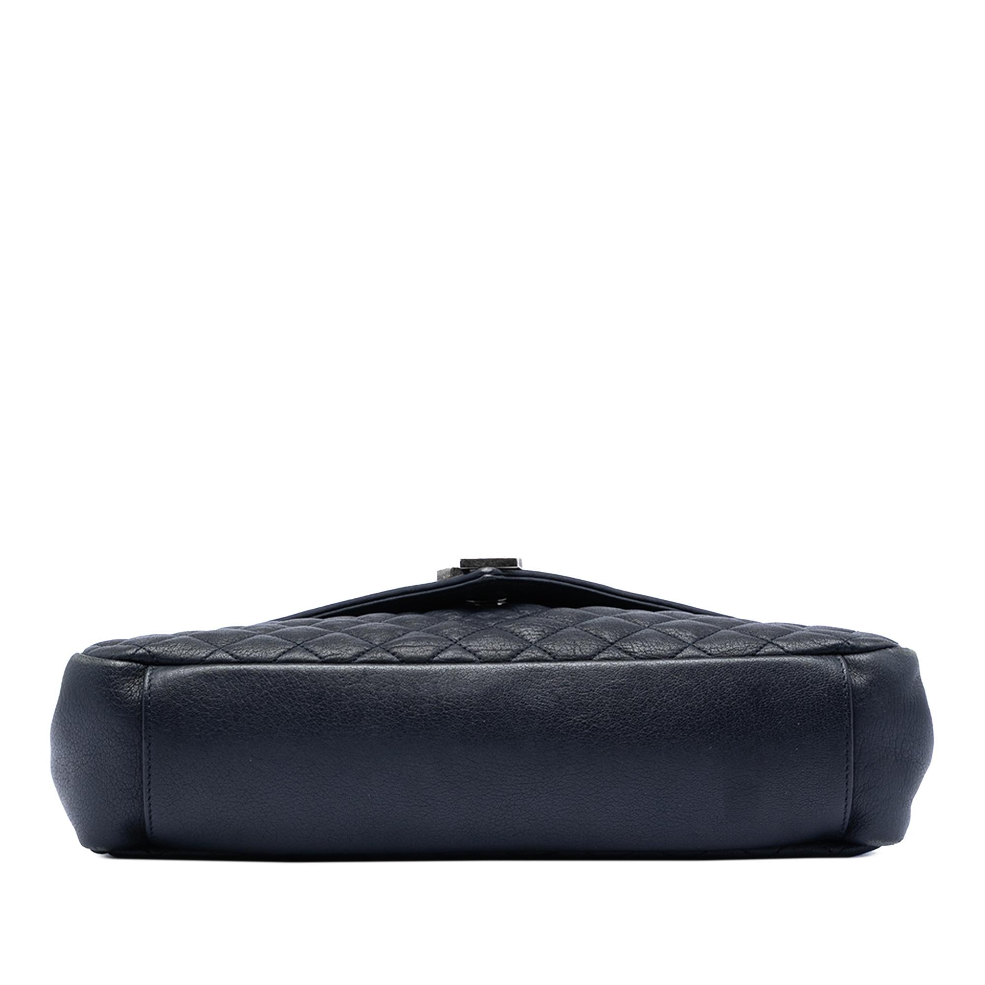 Saint Laurent Large Triquilt Sheepskin Monogram College Bag
