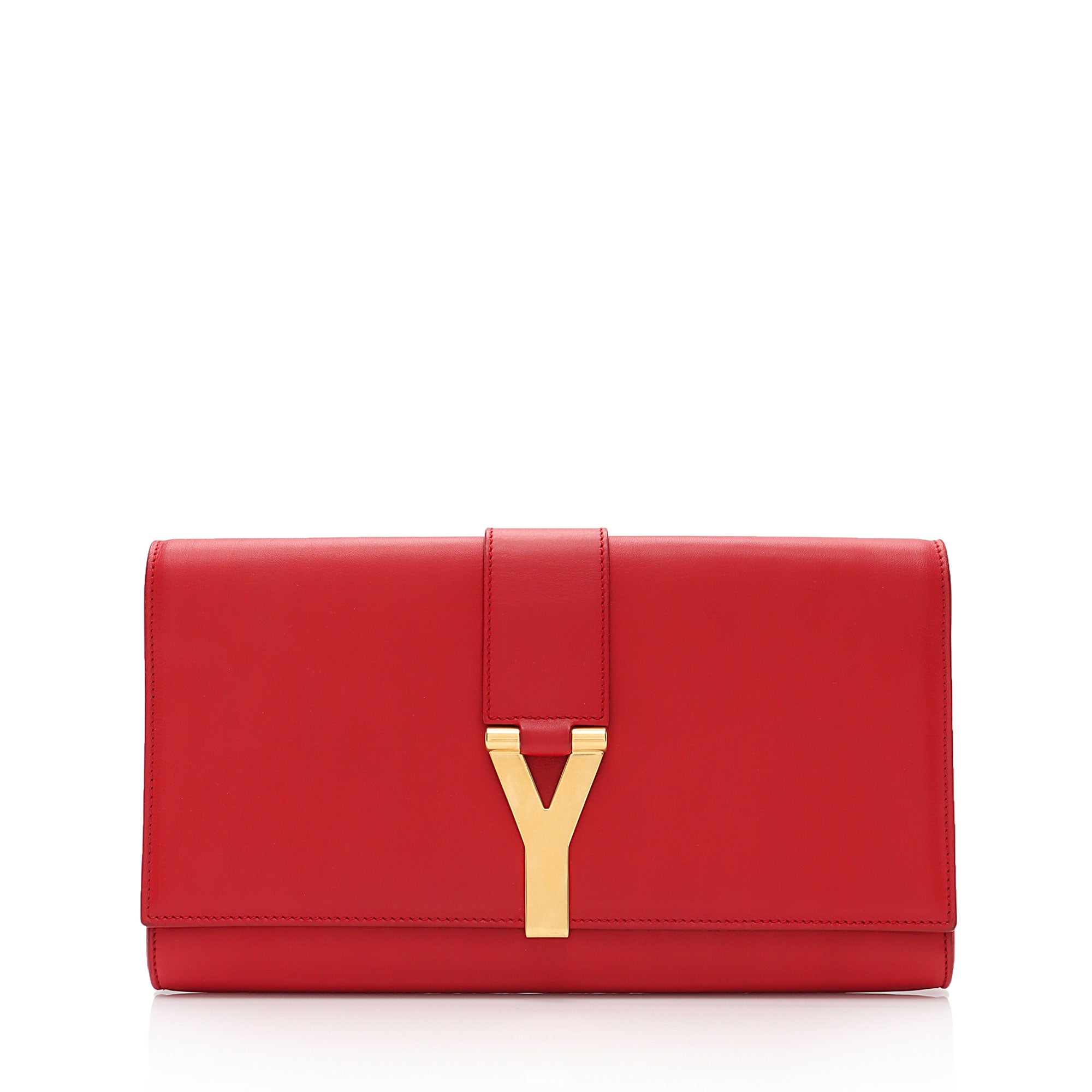 Saint Laurent Leather Chyc Clutch (SHF-iiAzO9)