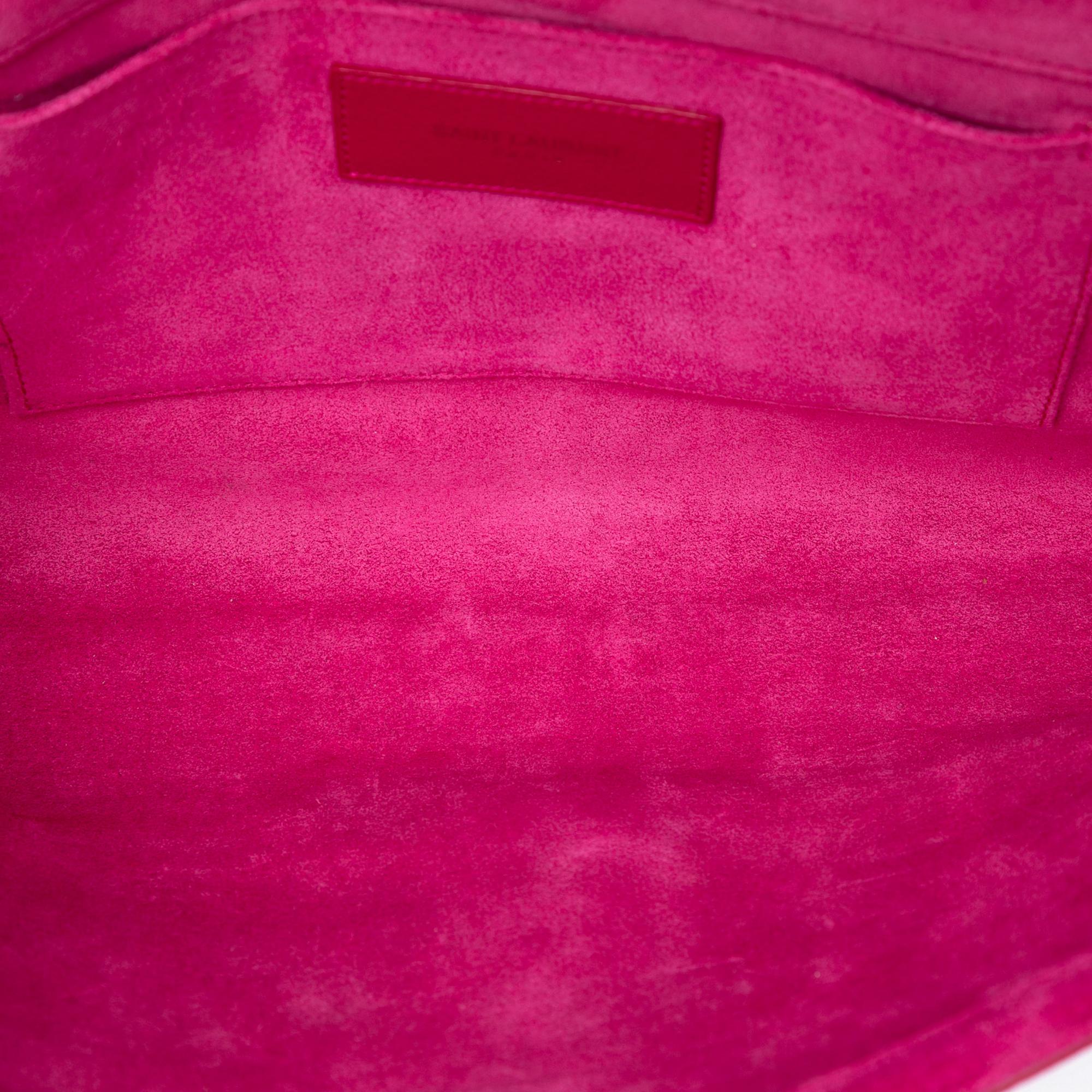 Saint Laurent Leather Chyc Ligne Clutch