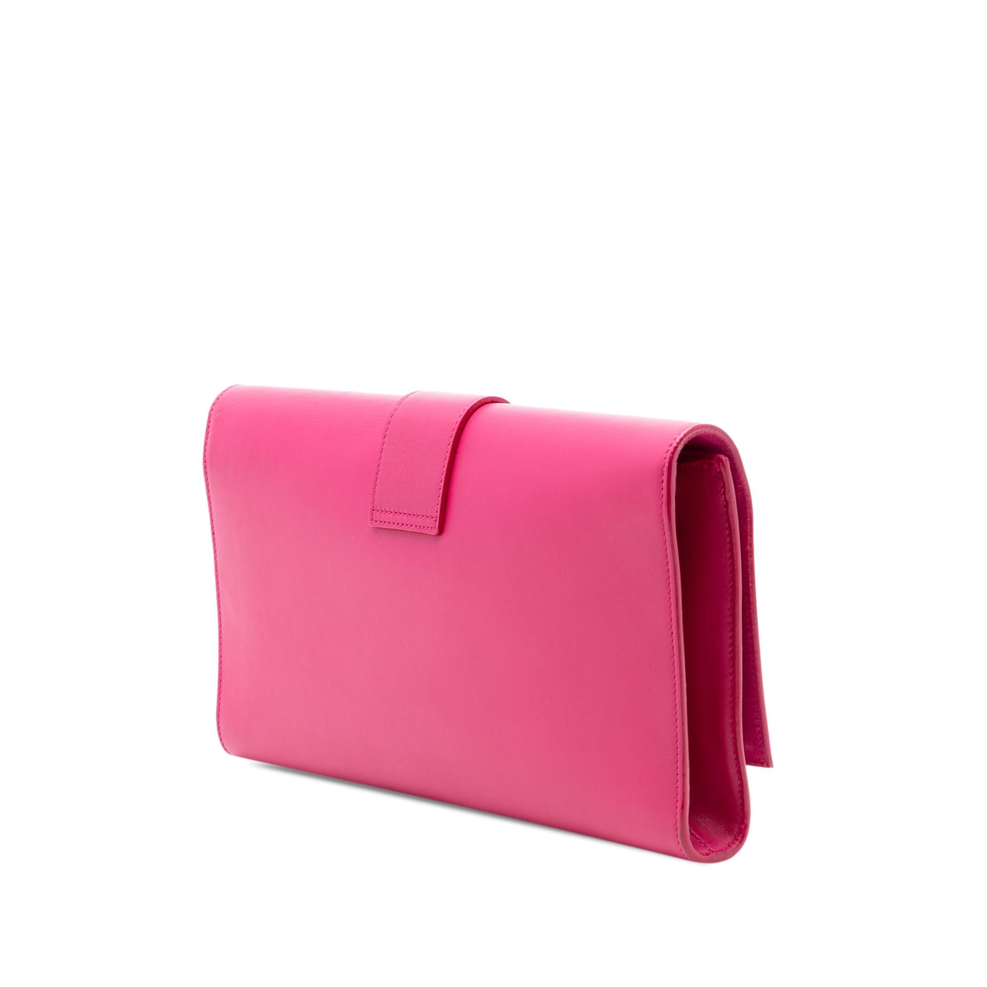 Saint Laurent Leather Chyc Ligne Clutch