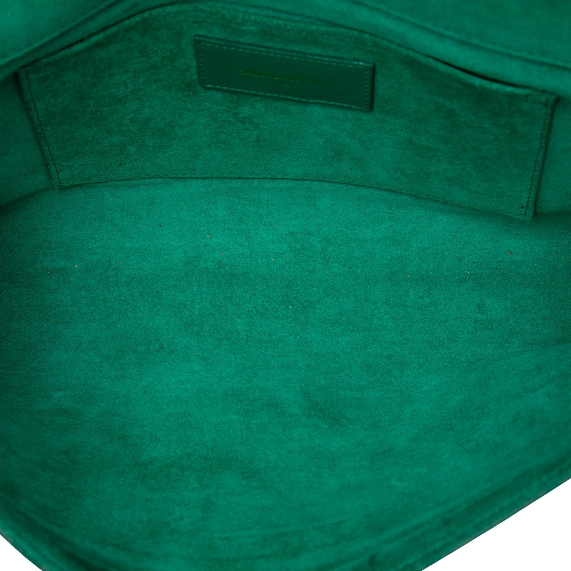 Saint Laurent Leather Chyc Ligne Clutch