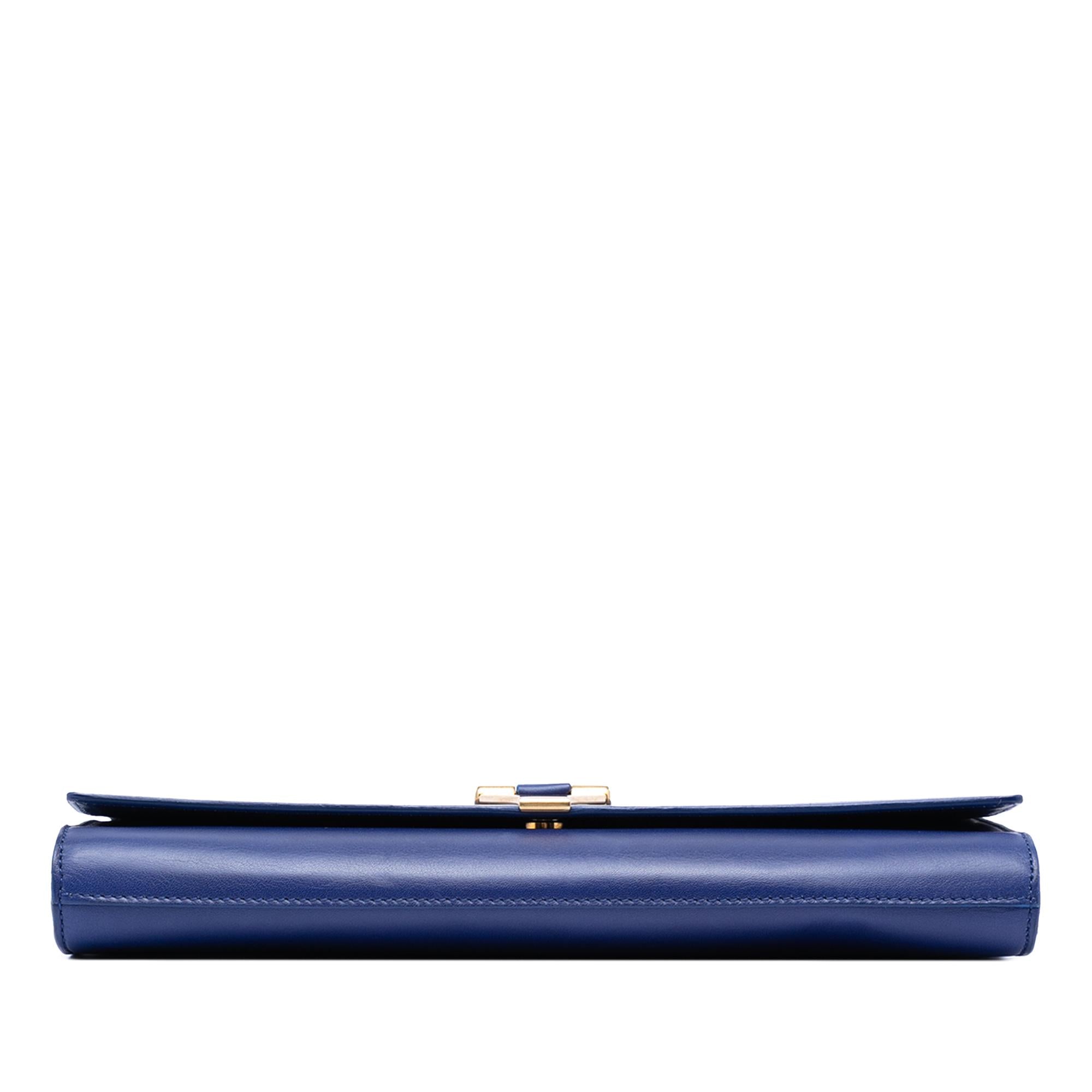 Saint Laurent Leather Chyc Ligne Clutch