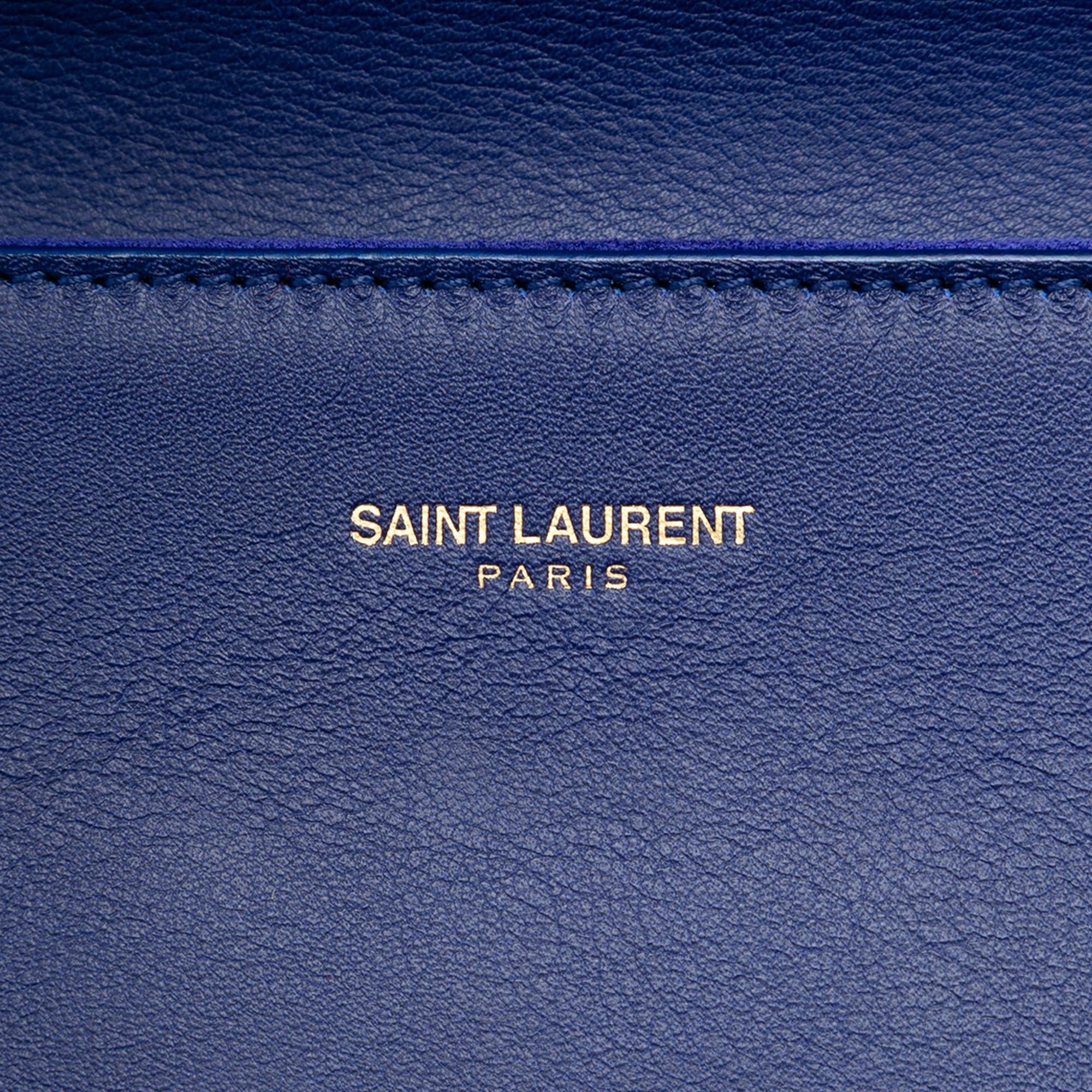 Saint Laurent Leather Chyc Ligne Clutch