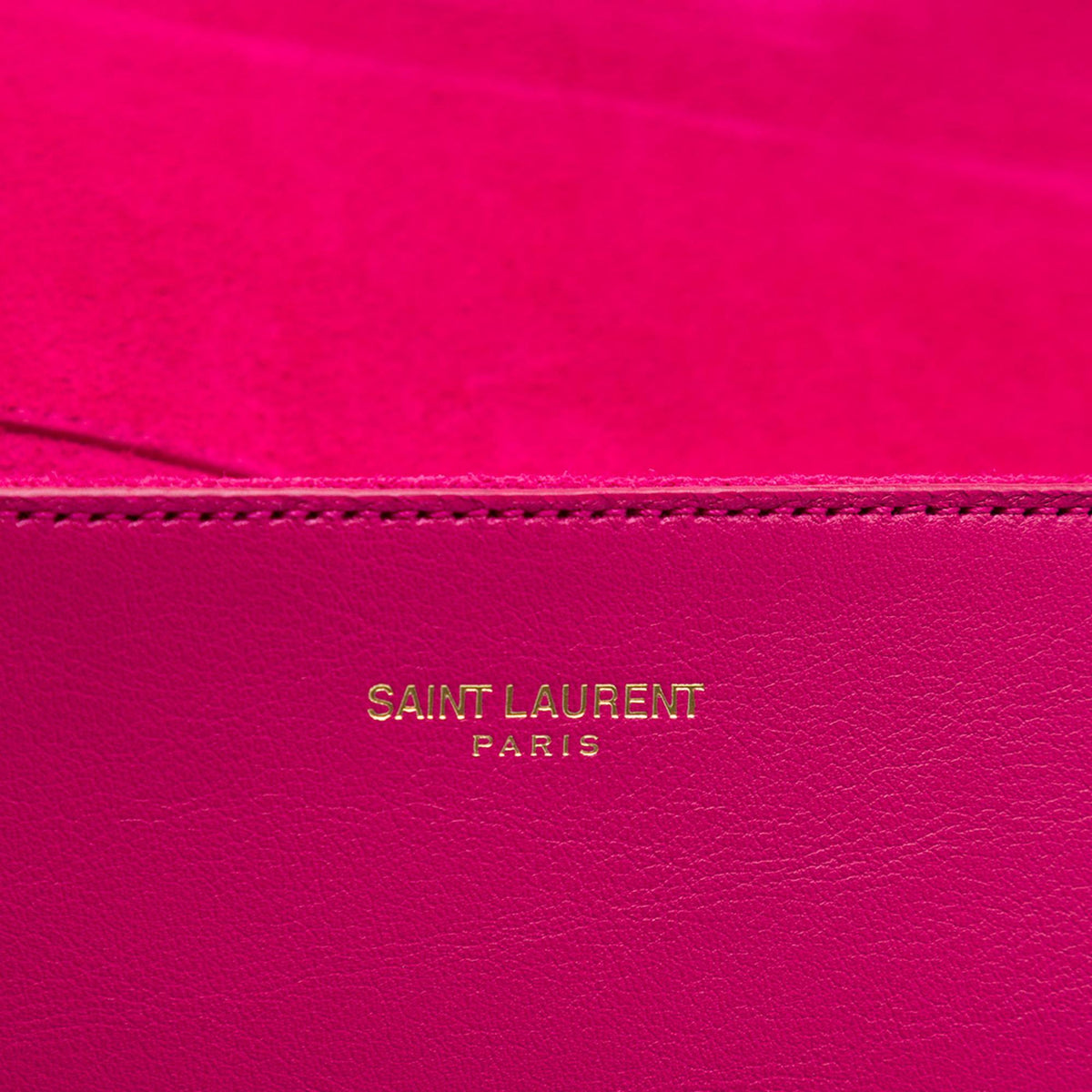 Saint Laurent Leather Chyc Ligne Clutch